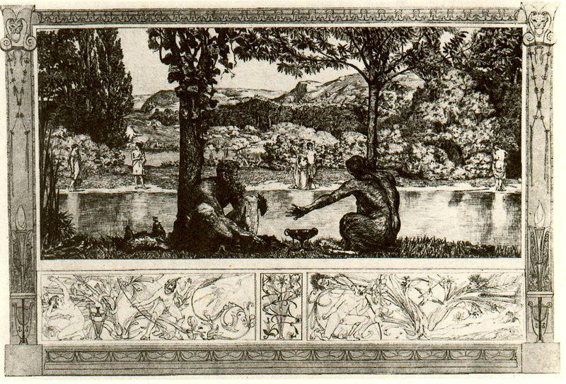 Narcissus And Echo I — Max Klinger
