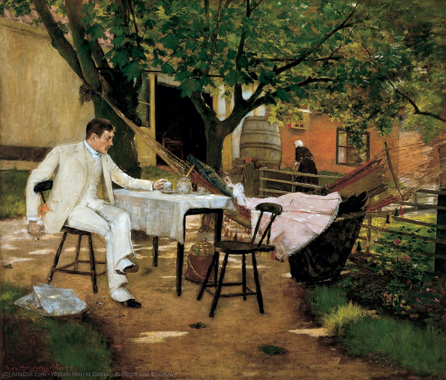 Sunlight And Shadow — William Merritt Chase, Oil On Canvas, Impressionist Landscape