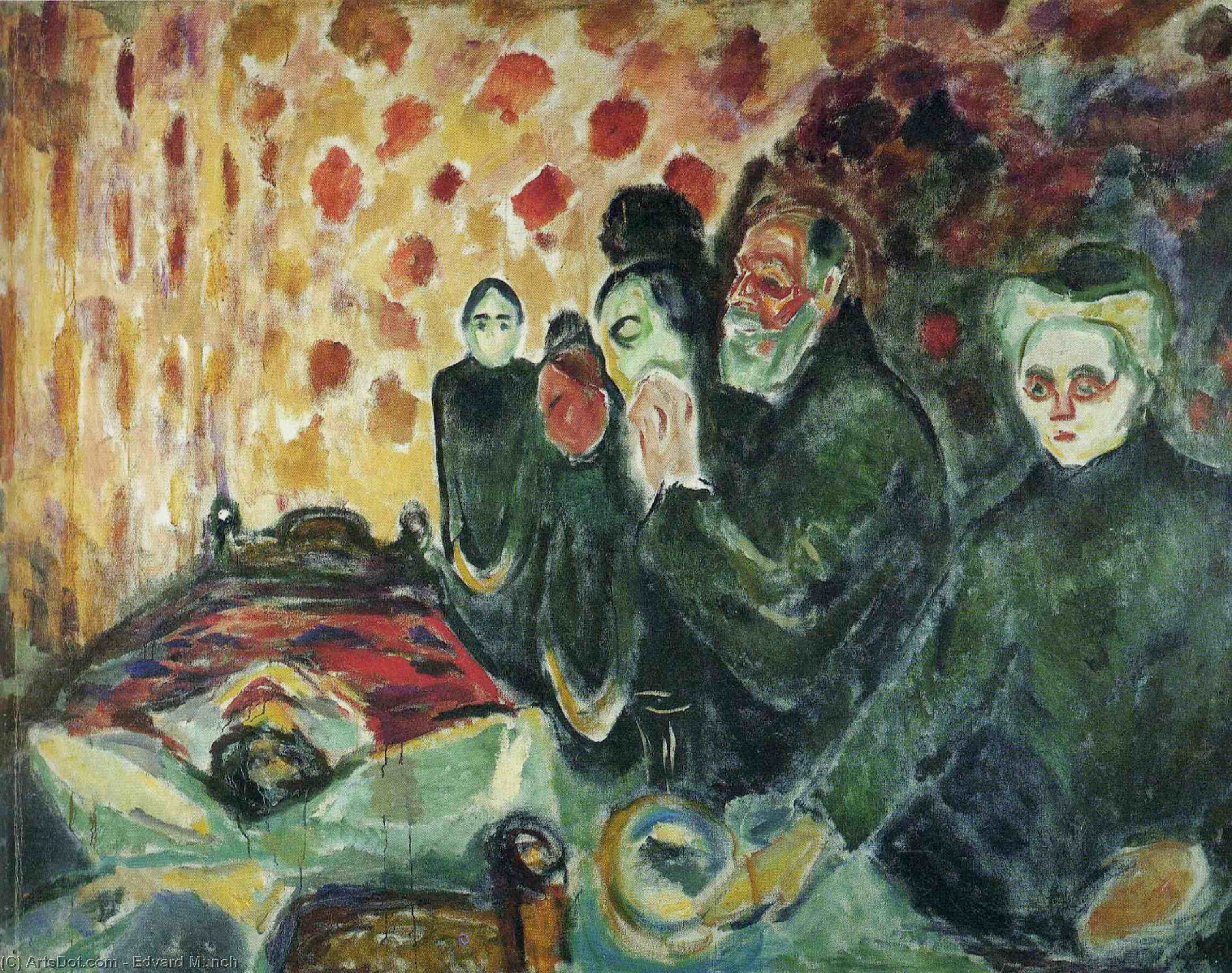 Edvard Munch - Cerca de la cama de la muerte (fiebre)