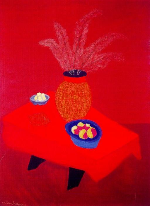 Florero Naranja — Milton Avery