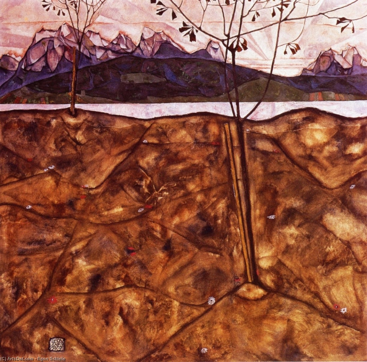Егон Шиле - River Landscape