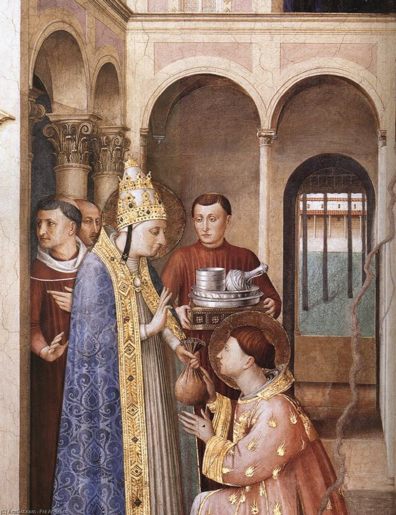 Szent László Kapja Át A Templom Kincseit (részlet) — Fra Angelico