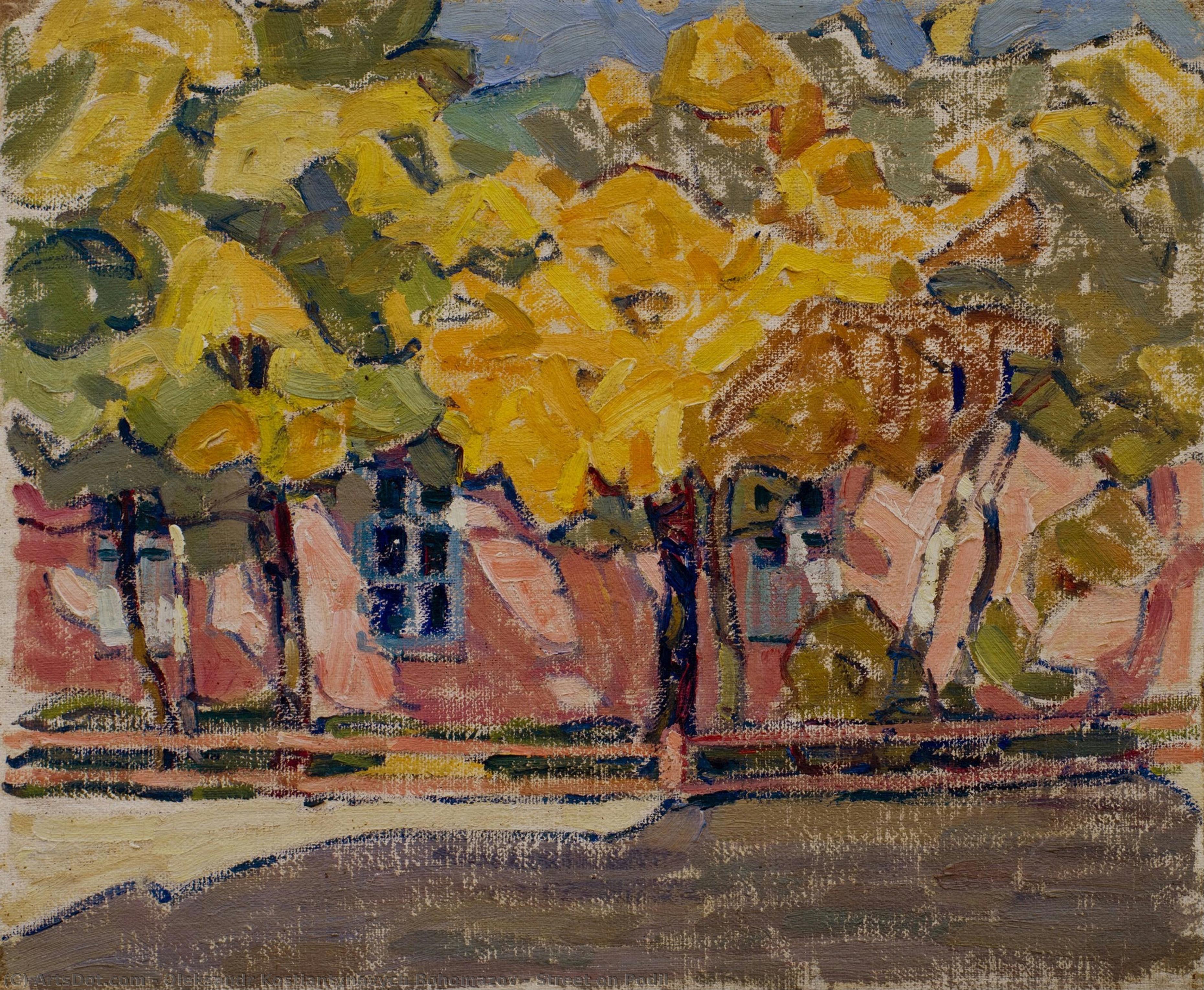 Street On Podil — Oleksandr Kostiantynovych Bohomazov, Oil, Cubo-futurism