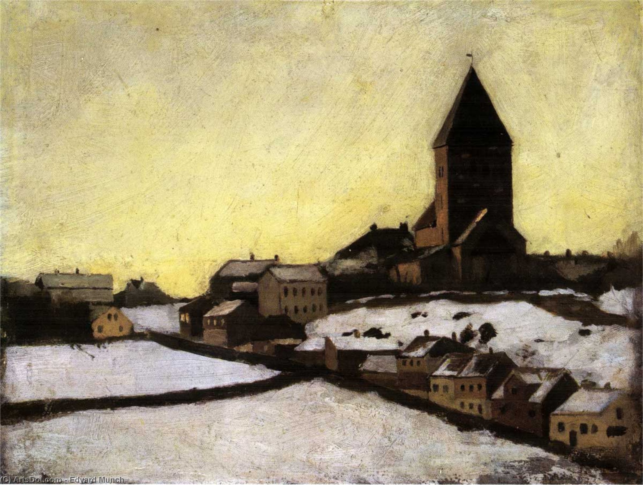 Edvard Munch - Stará kostel Aker