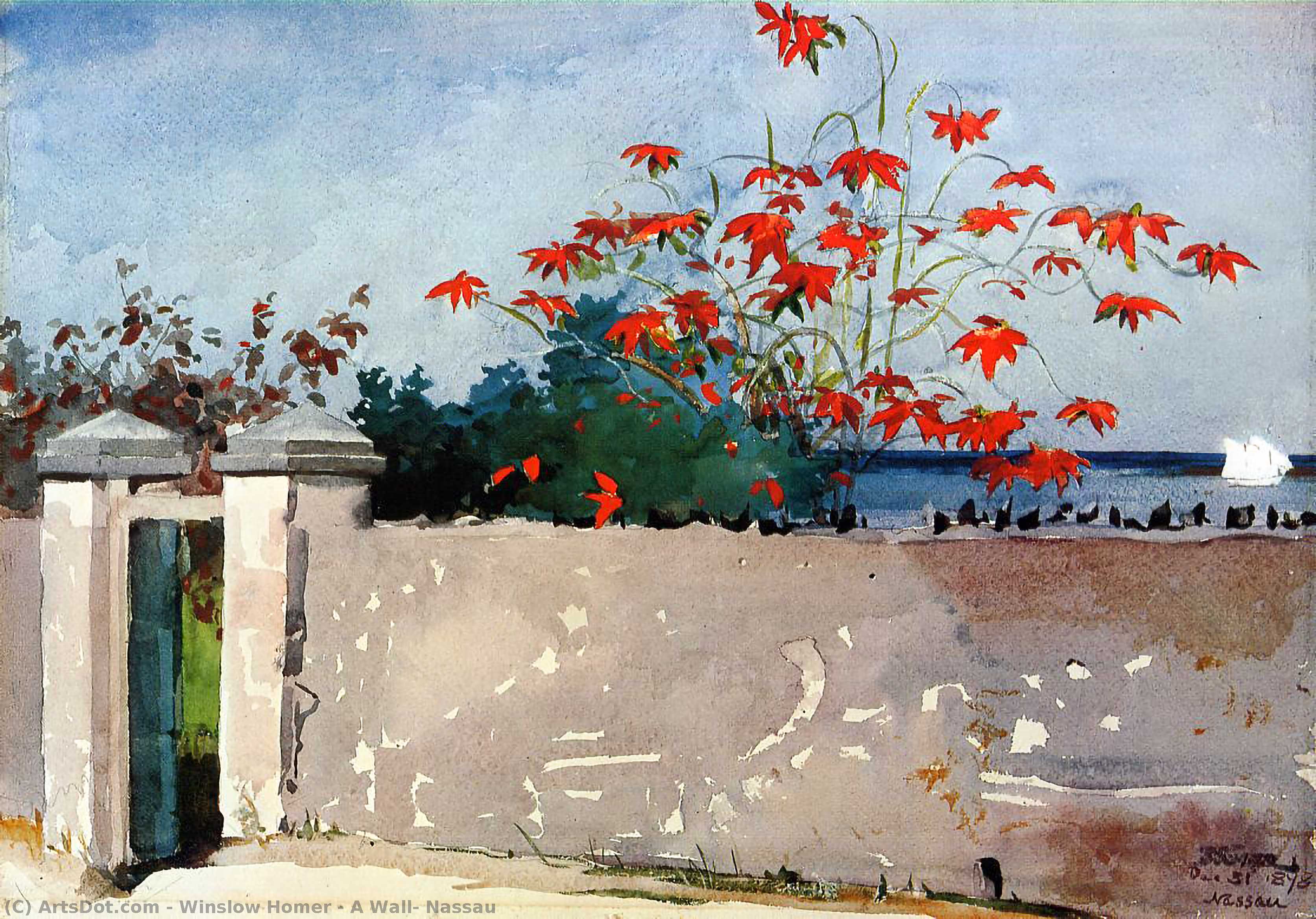 Winslow Homer - Uma Parede, Nassau