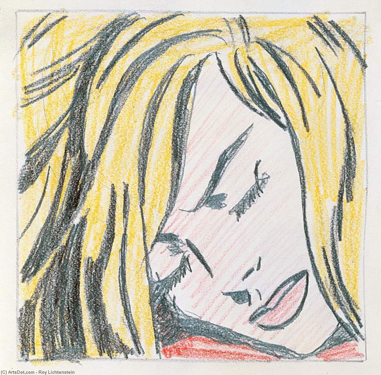 Roy Lichtenstein - Spící dívka