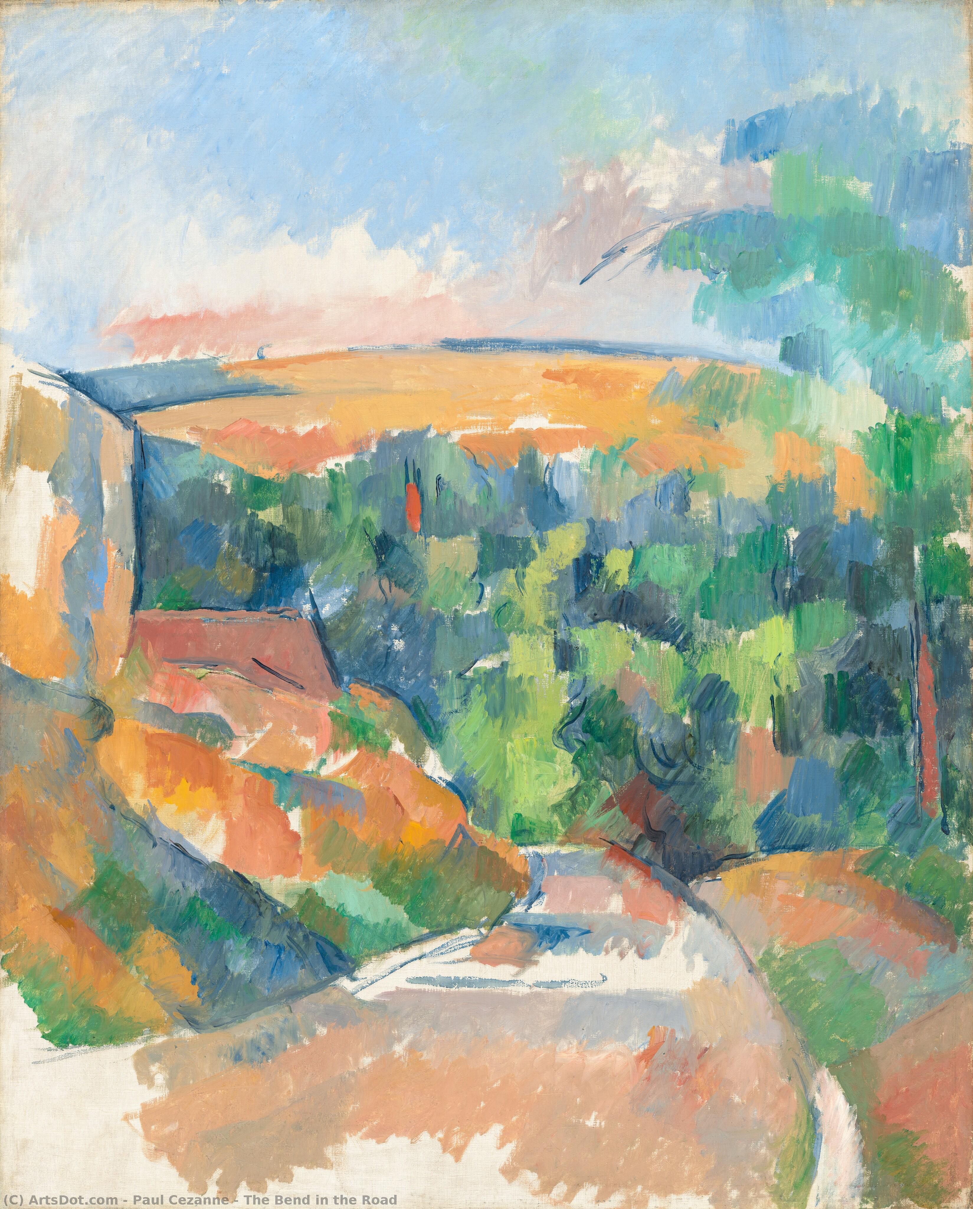 Paul Cézanne - Zakręt na drodze
