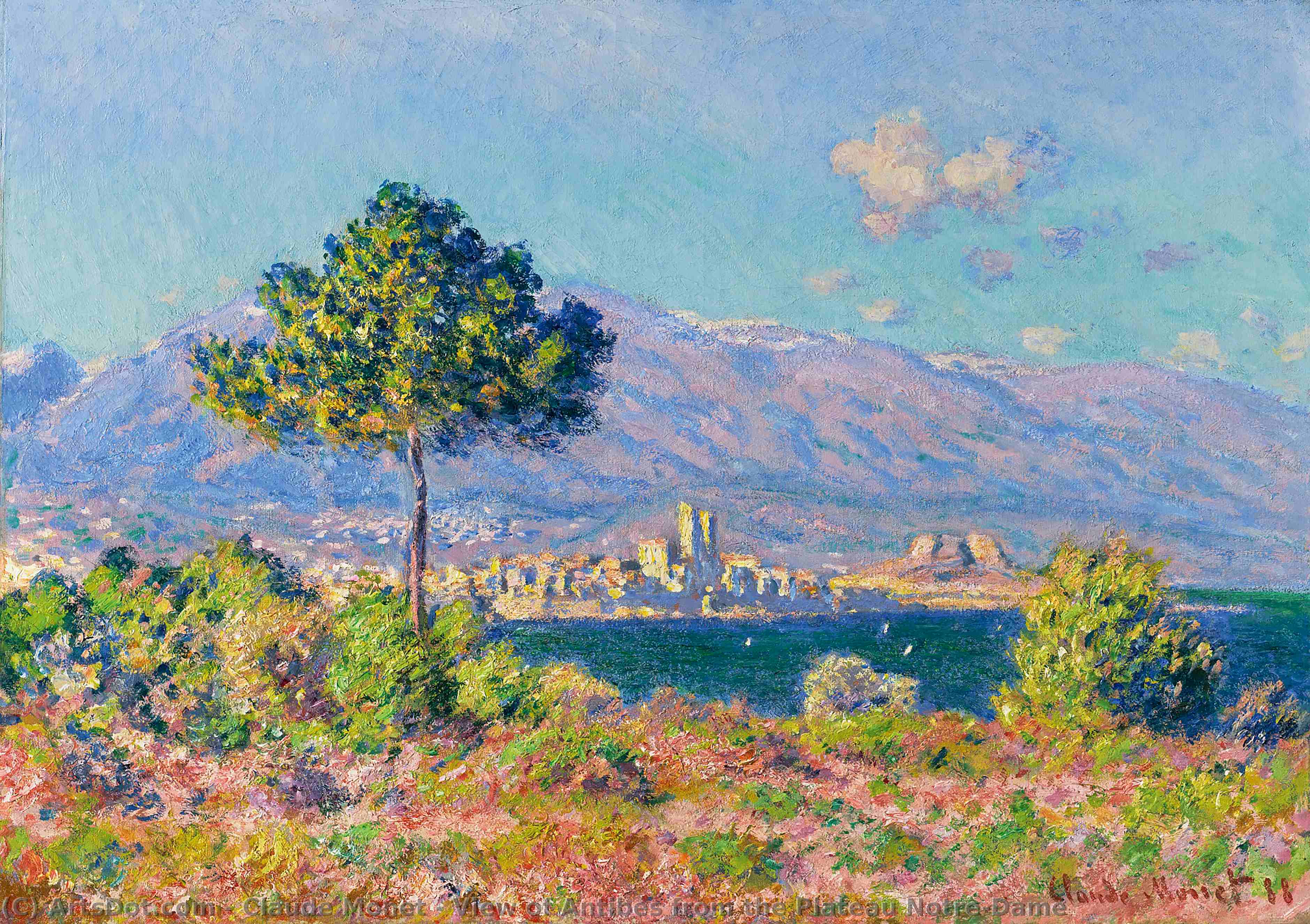 Uitzicht Op Antibes Vanaf Het Plateau Notre-dame — Claude Monet
