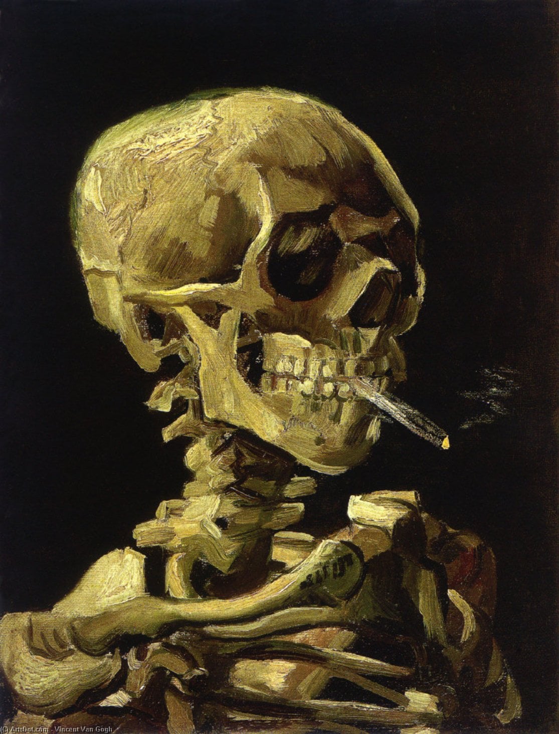 vincent willem van gogh - Skull cigarette