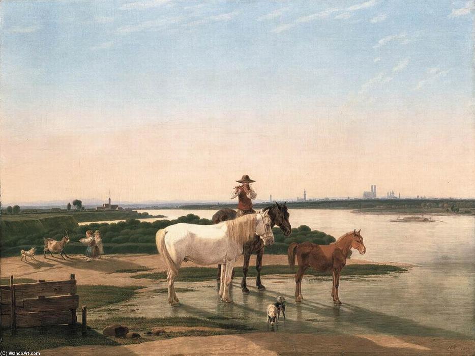 Paisagem Do Rio Isar Perto De Munique — Wilhelm Von Kobell