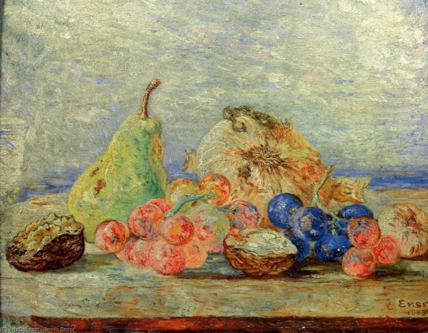 Poires Raisins Noix — James Ensor