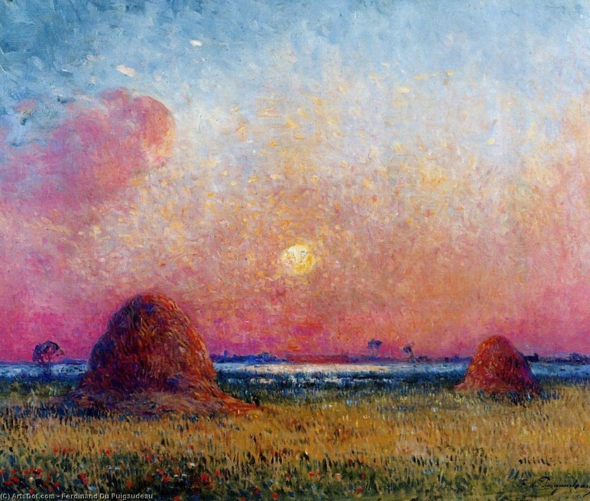 Wheat Stack At Sunset — Фердинанд Ди Пуигадо