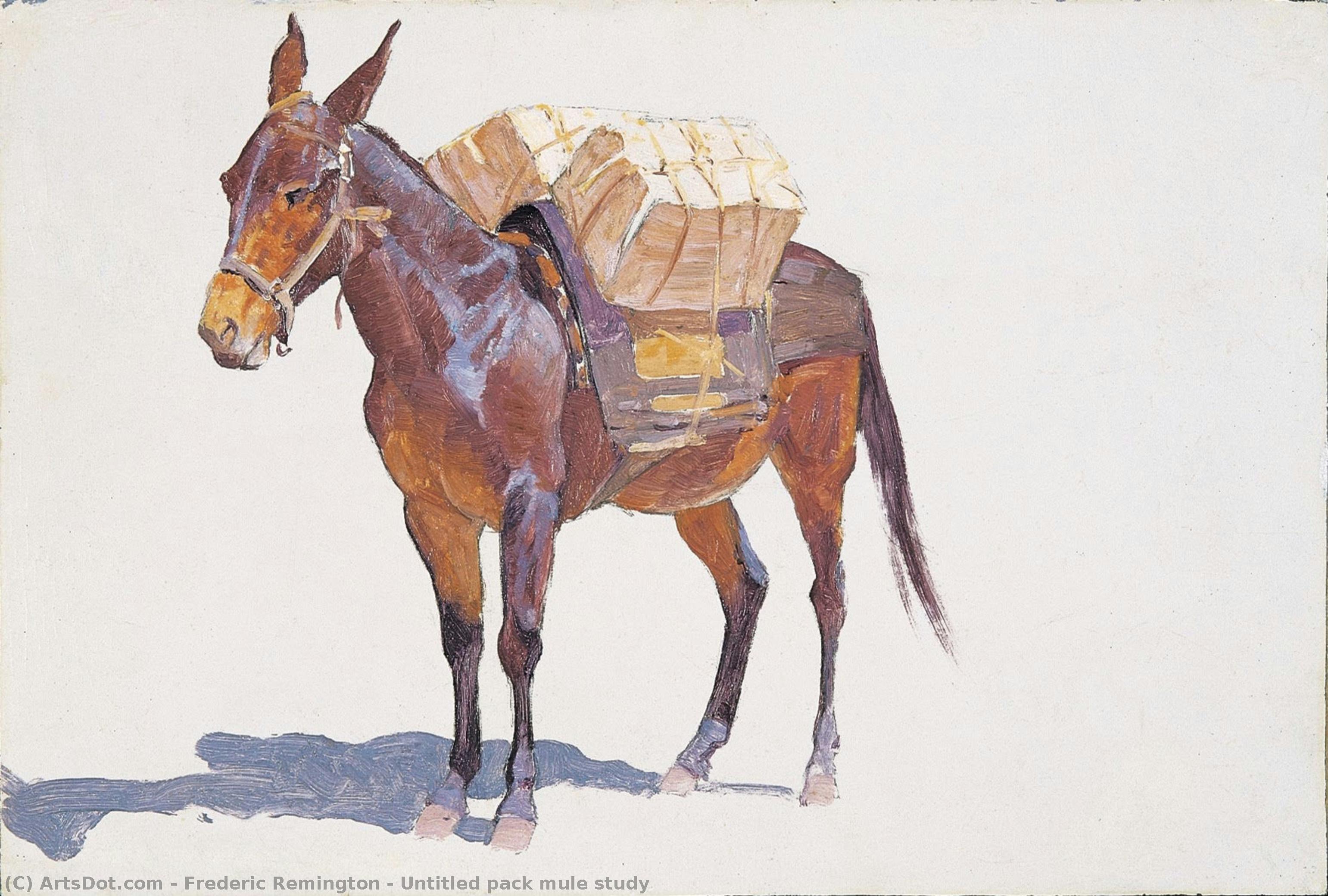 Untitled Pack Mule Study — Frederik Remington
