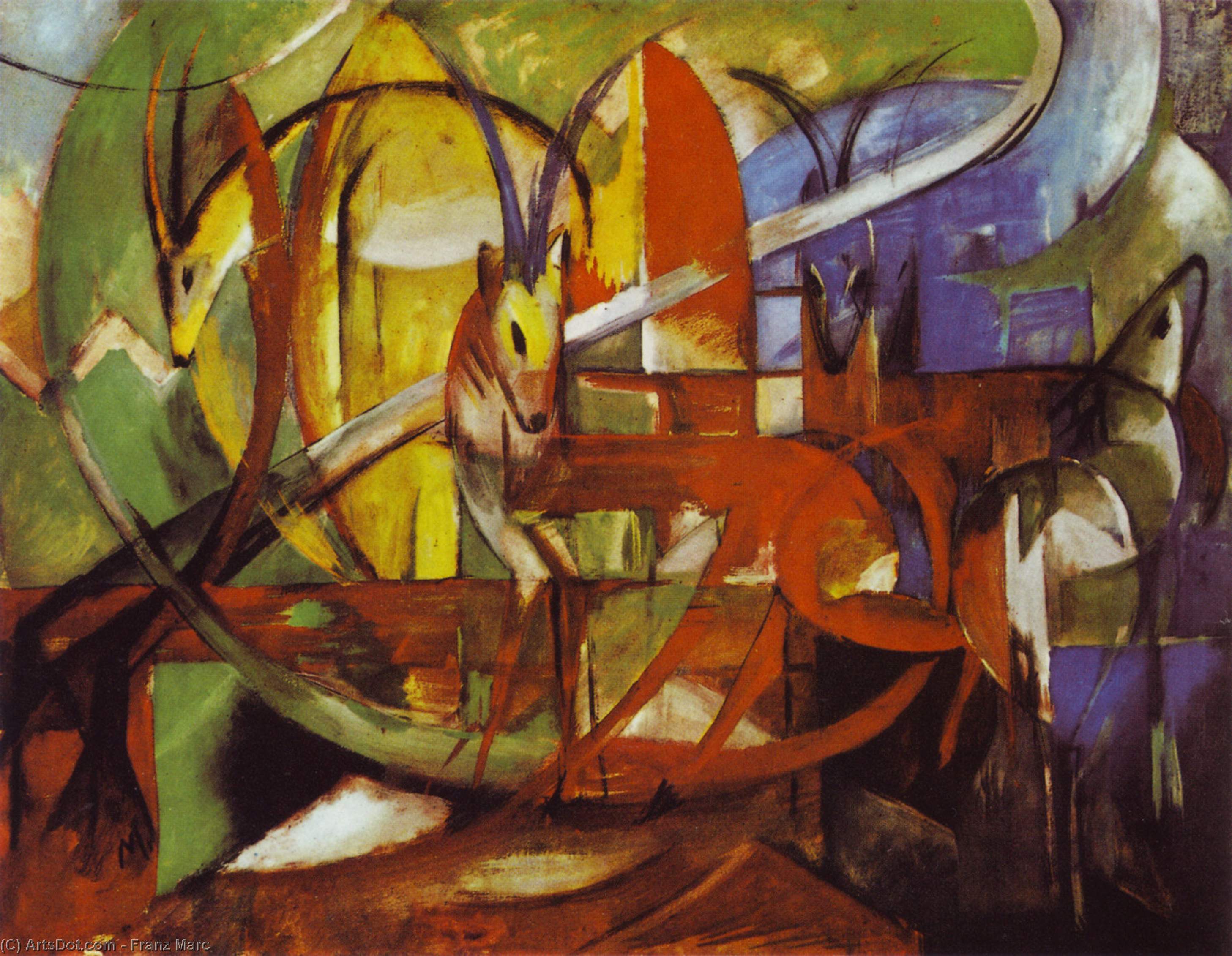 Franz Marc - Gazelles