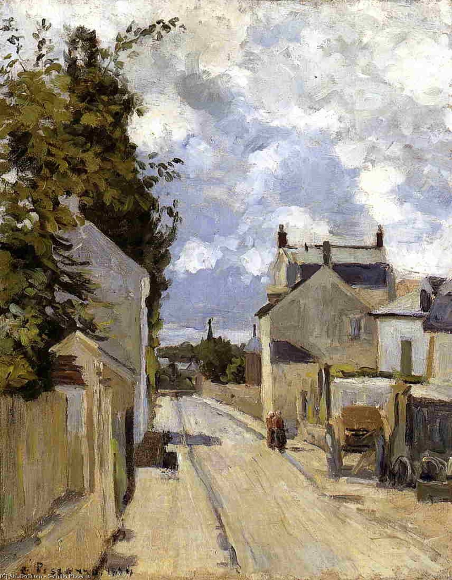 A Hermitage Utcai Tájképe, Pontoise — Pissarro