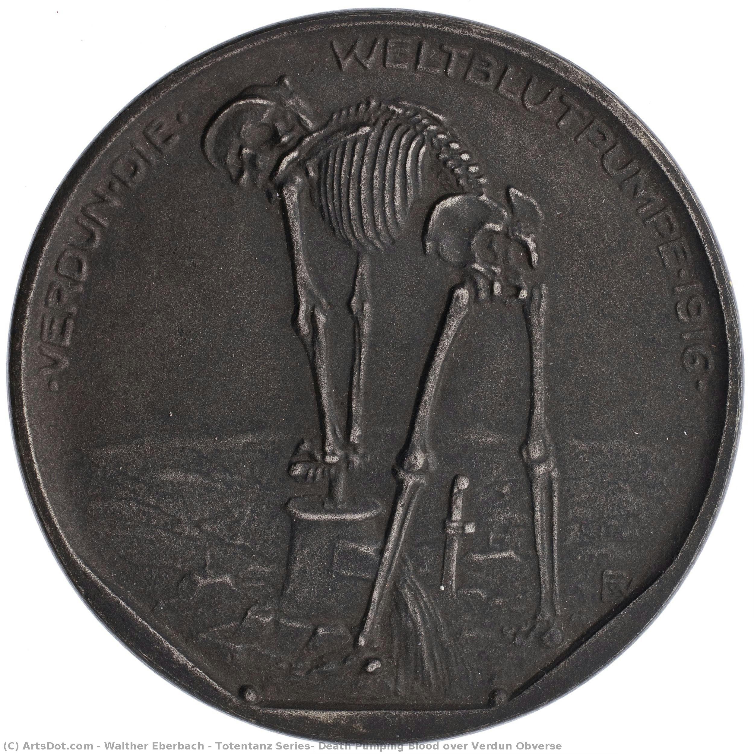 Totentanz Series: Death Pumping Blood Over Verdun Obverse — Walther Eberbach