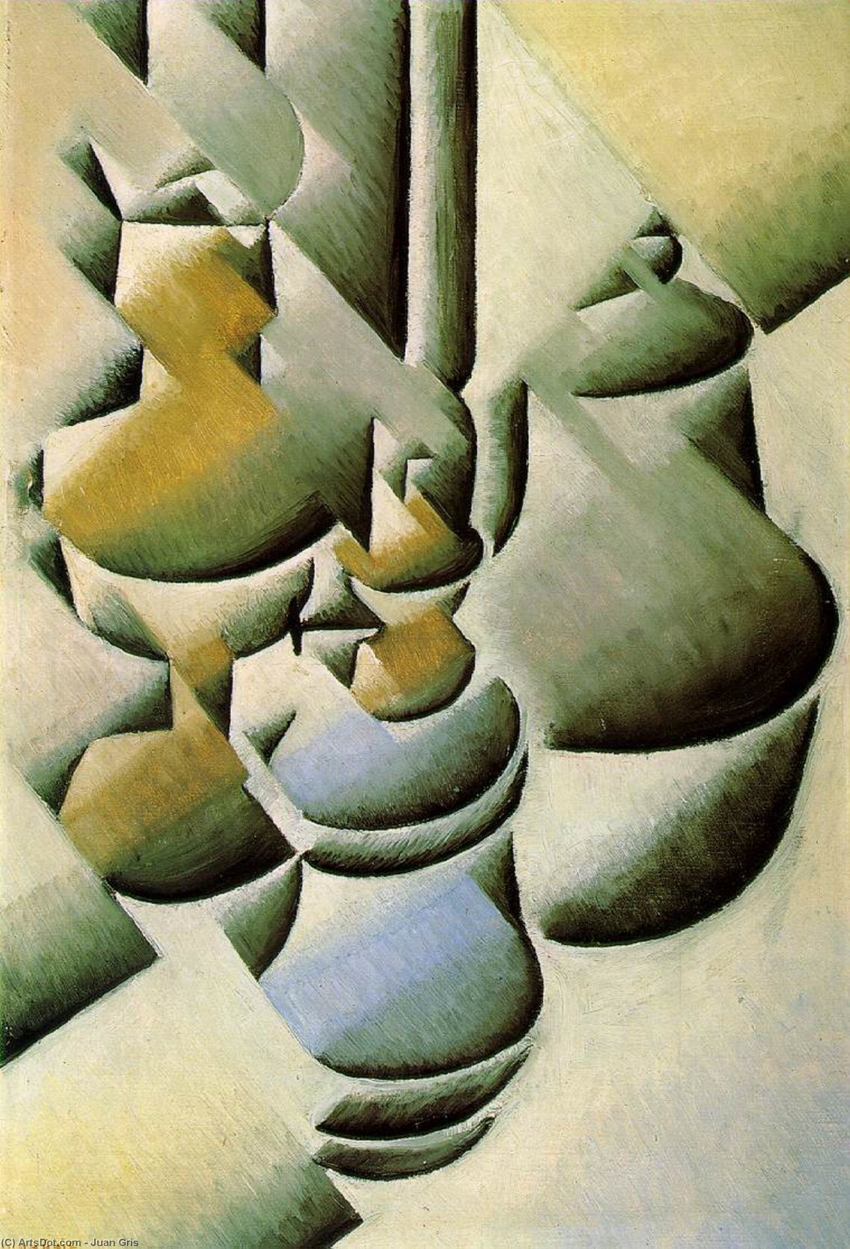 Juan Gris - Stillleben mit Öllampe - -