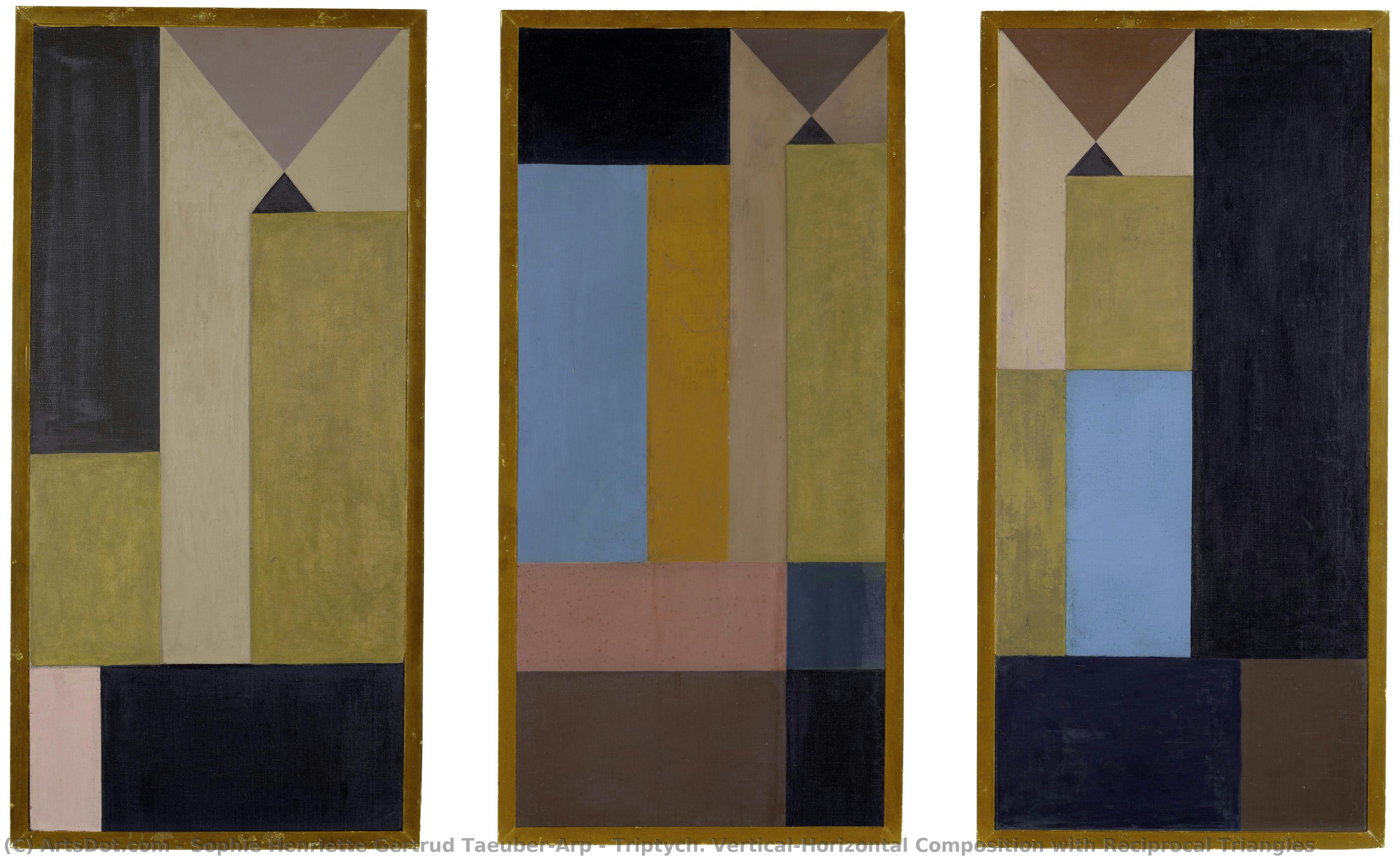 Triptyque. Composition Verticale-horizontale À Triangles Réciproques — Sophie Taeuber-arp