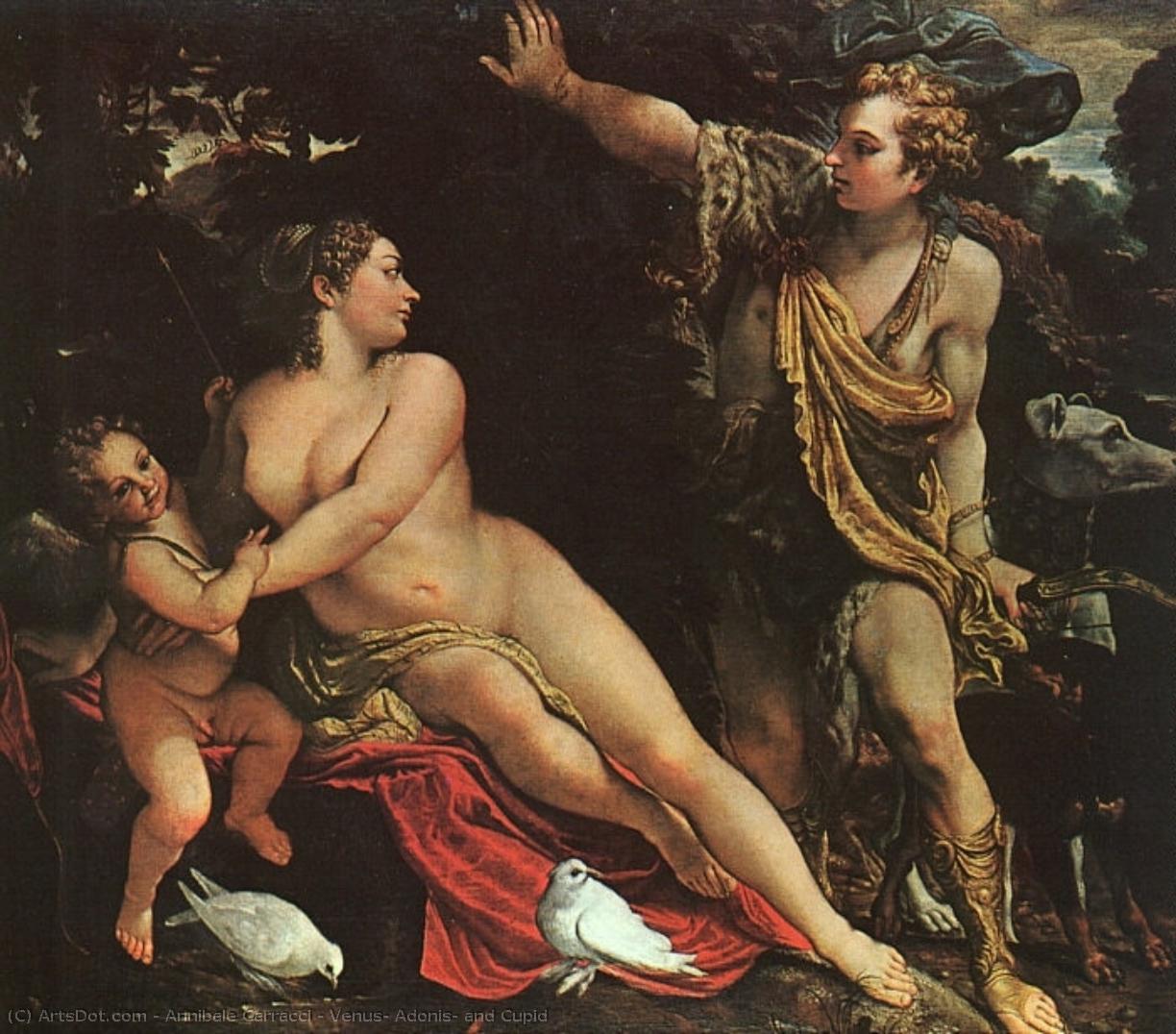 Venus, Adonis Y Cupido — Annibale Carracci