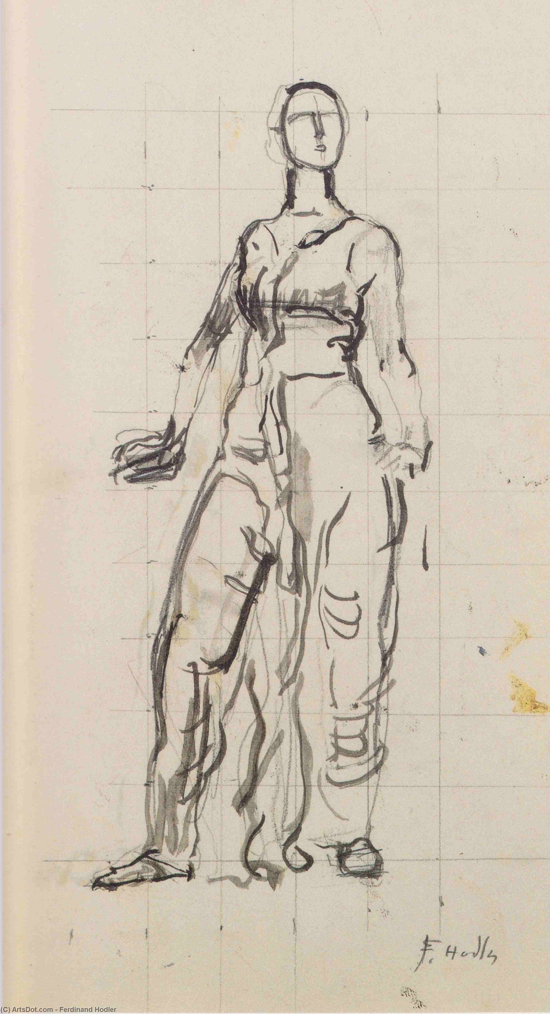 Standing Draped Figure — Ferdinand Hodler