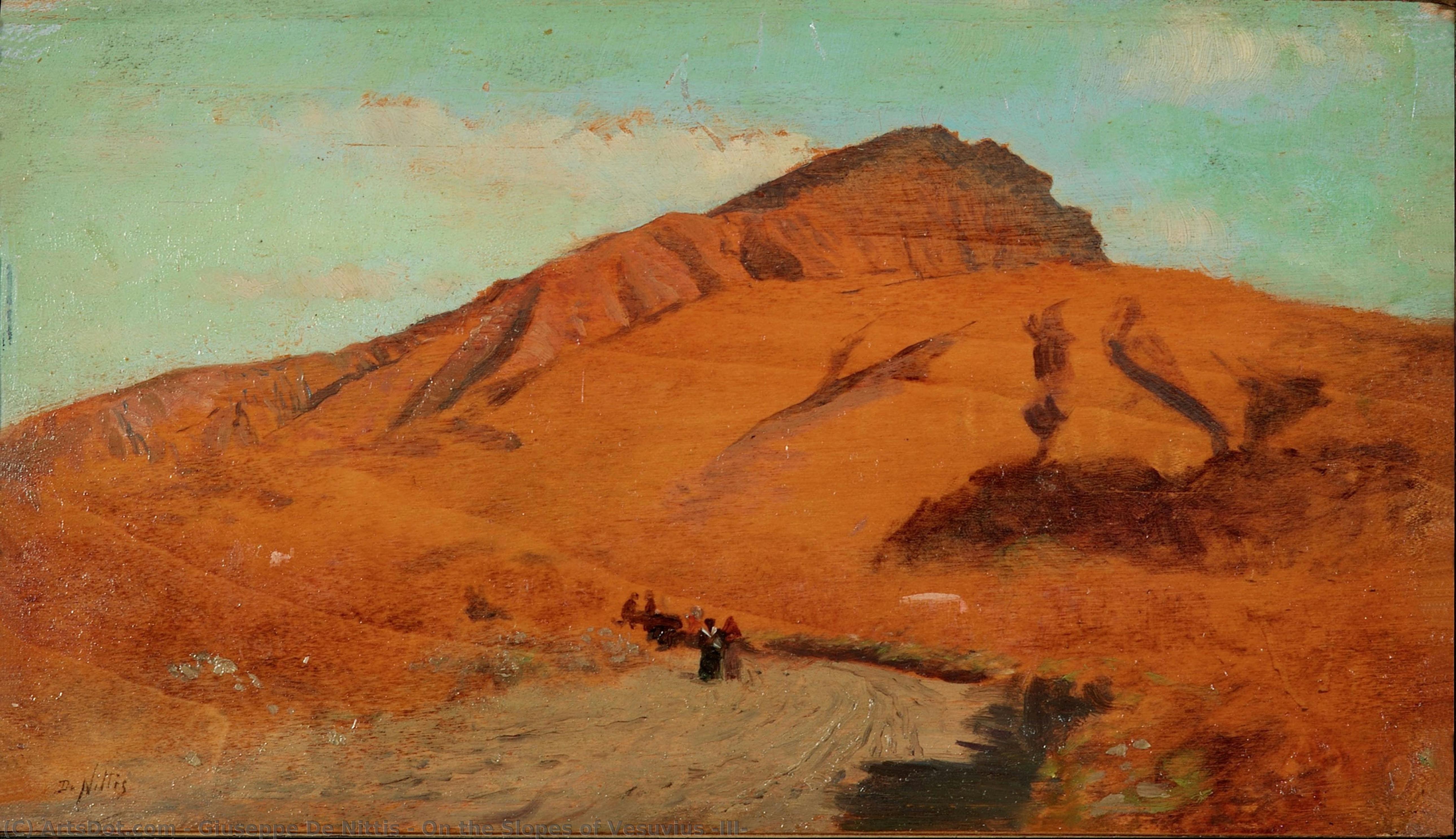 On The Slopes Of Vesuvius (iii) - Giuseppe De Nittis — Giuseppe De Nittis