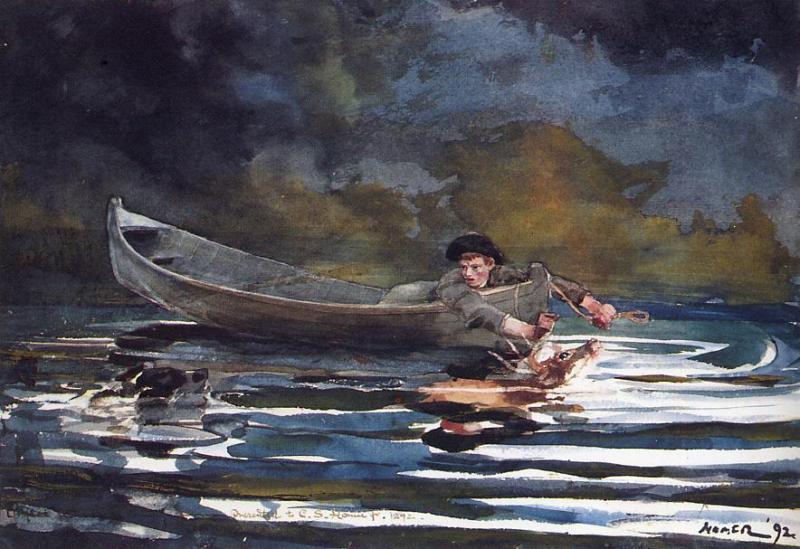 Cacciatore E Cane (schizzo) — Winslow Homer