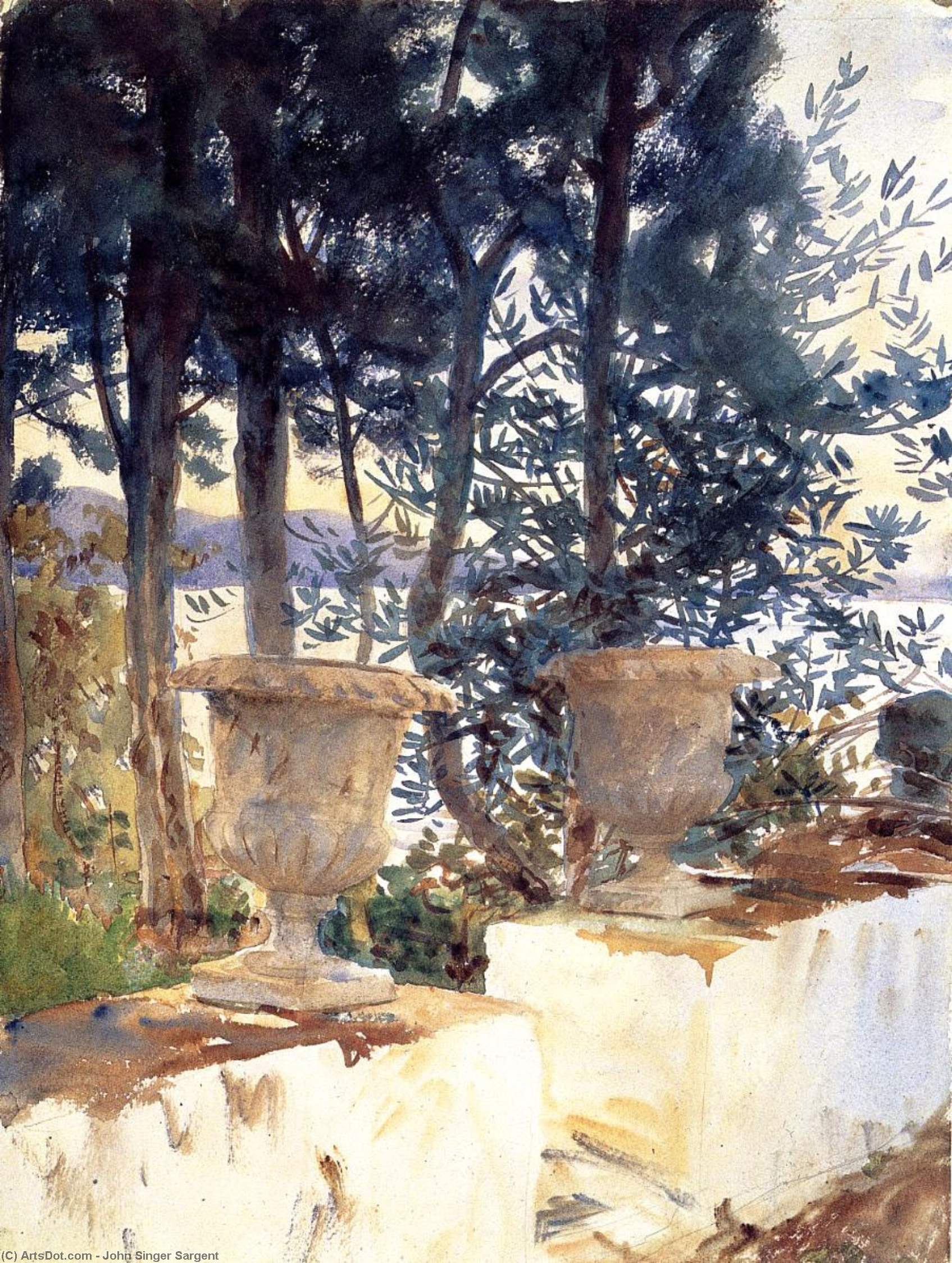 Corfu The Terrace — John Singer Sargent