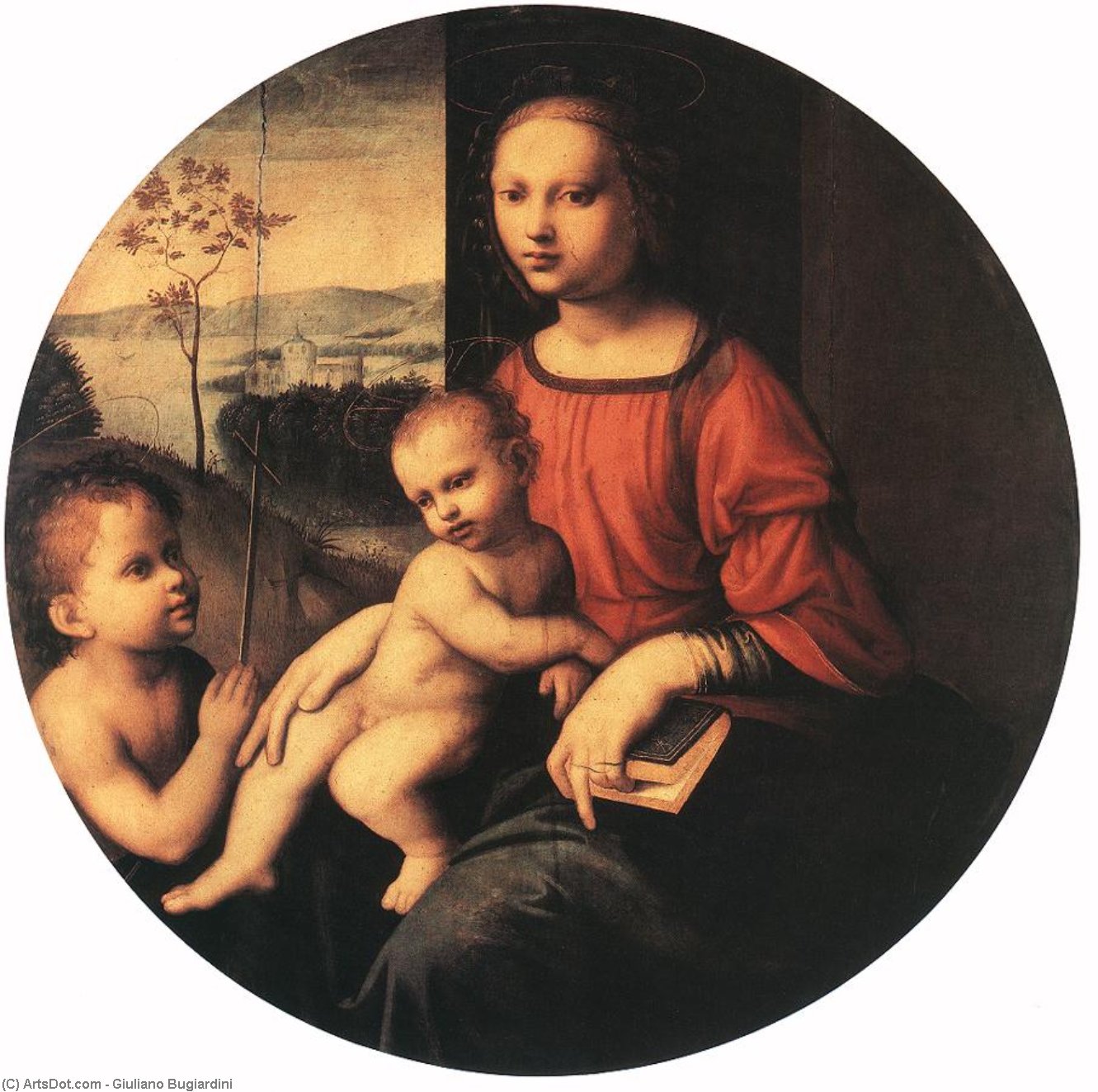 Vergine Con Bambino E Il Piccolo San Giovanni Battista — Giuliano Bugiardini