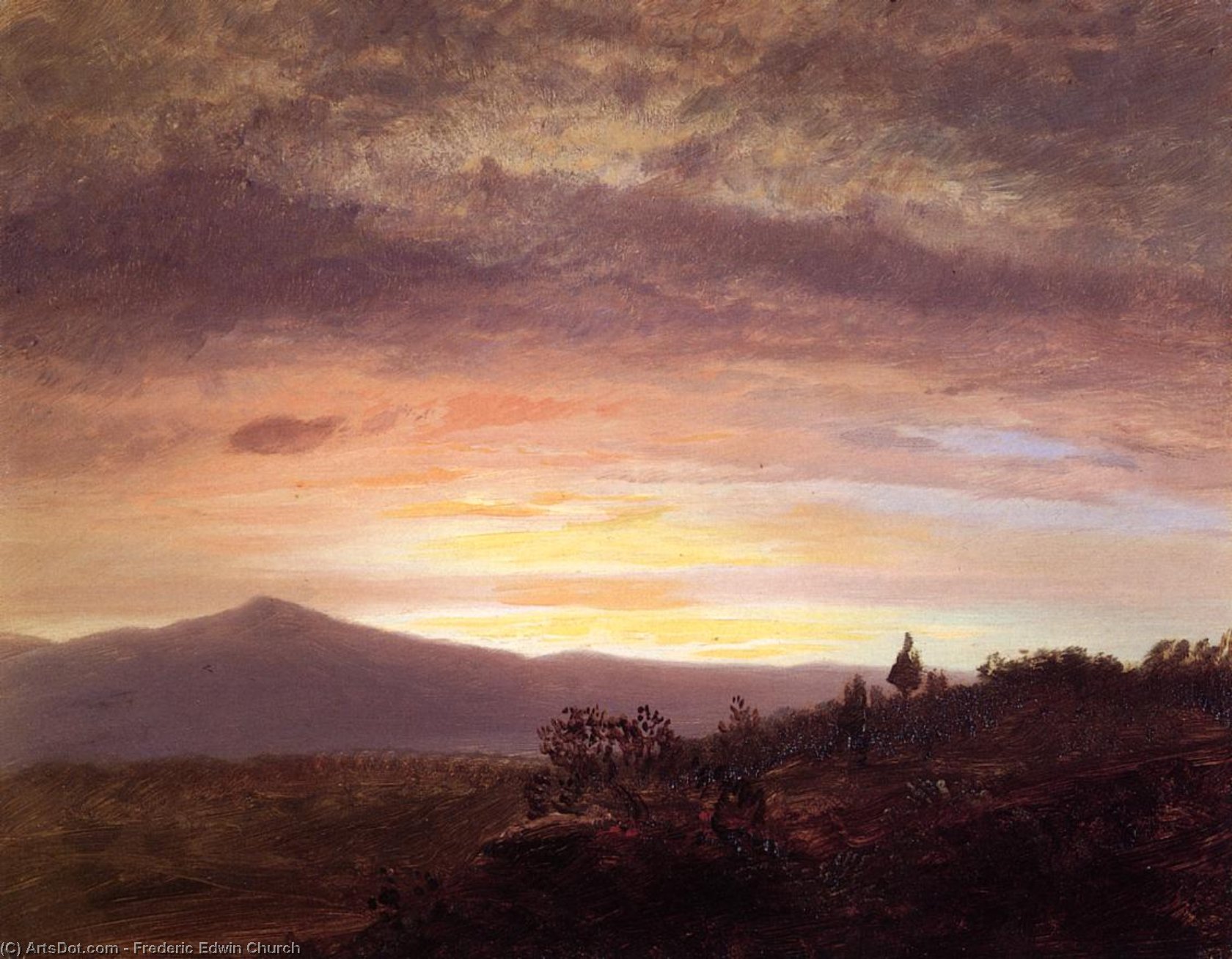 Mount Katahdin — Frederic Edwin Church, Oil On Canvas, Romanticism