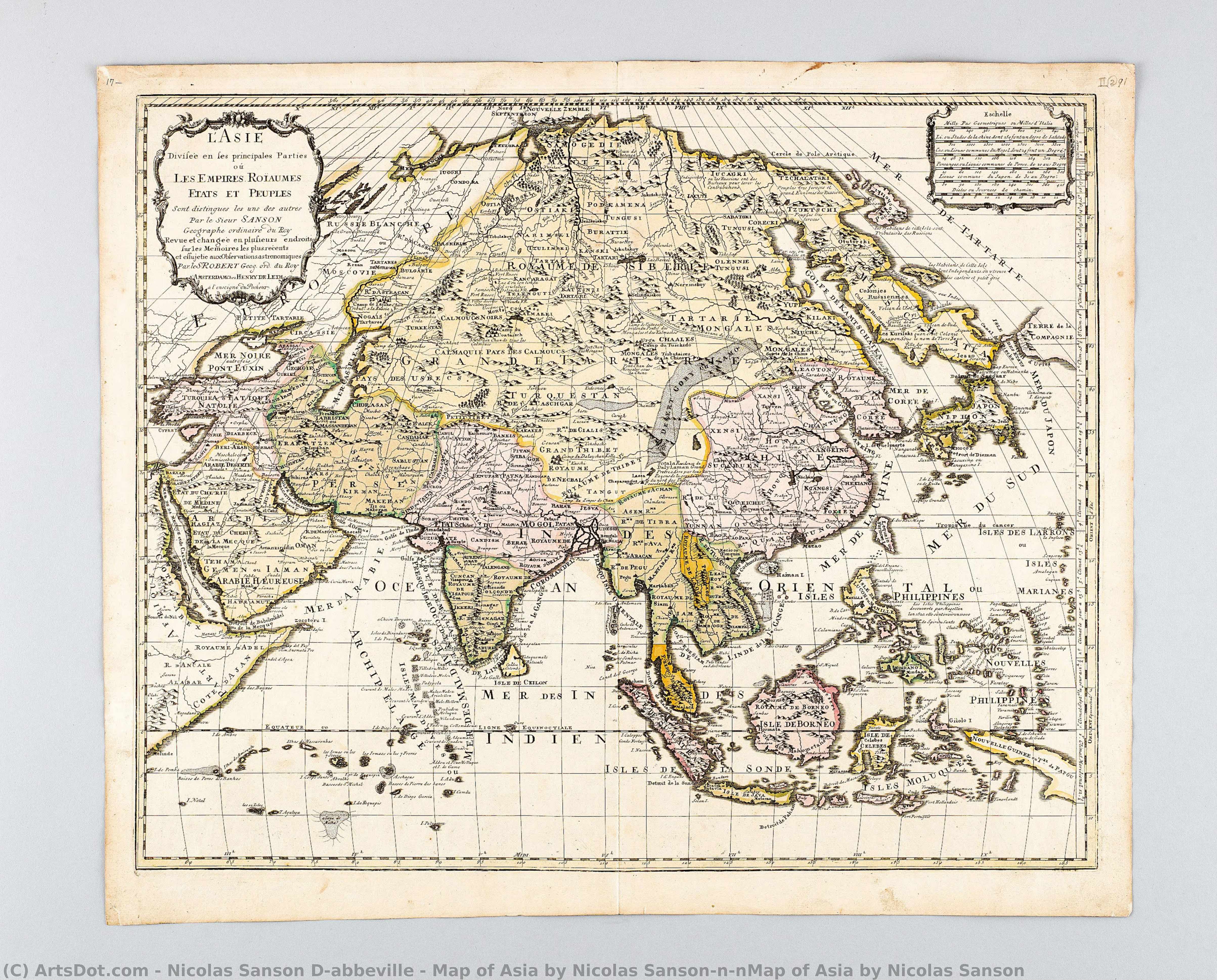Map Of Asia By Nicolas Sanson\n\nmap Of Asia By Nicolas Sanson — Nicolas Sanson D'abbeville