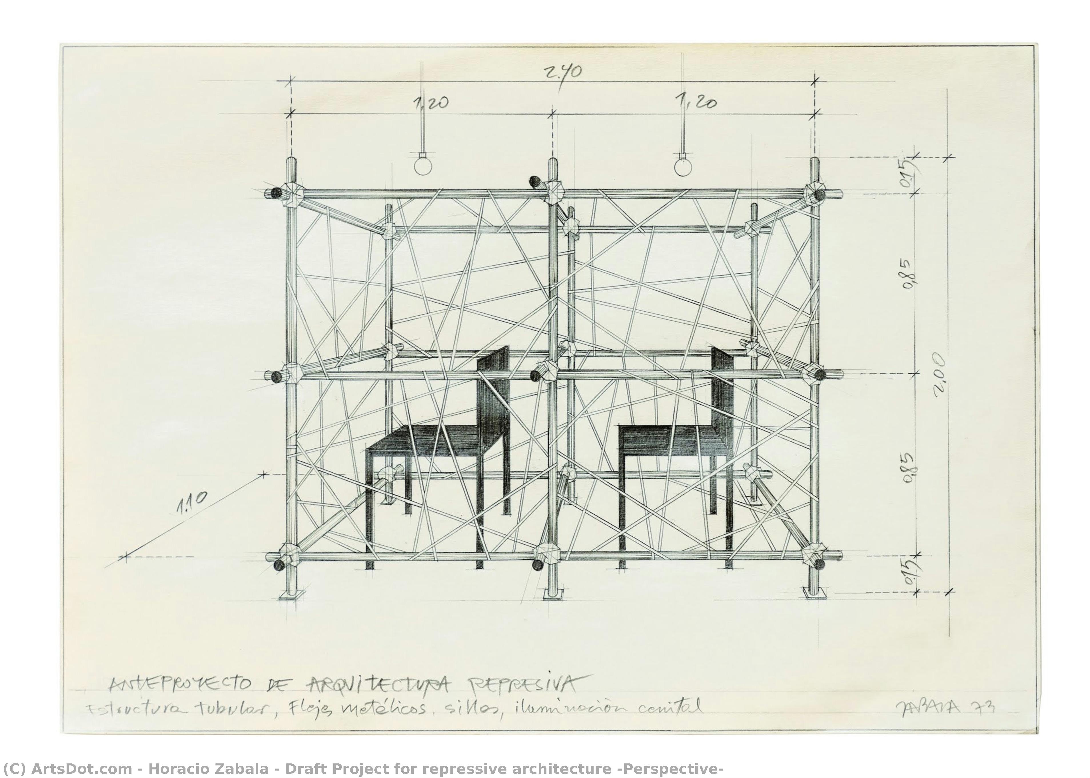 Draft Project For Repressive Architecture (perspective) — Horacio Zabala