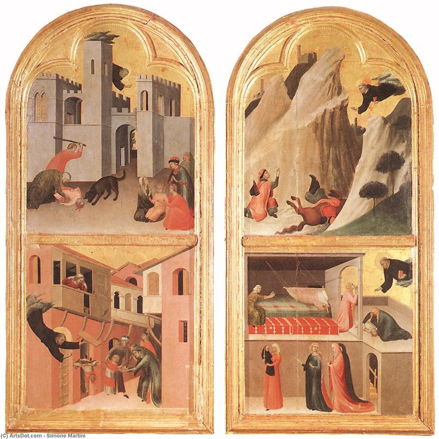 Simone Martini - L'autel de Saint Agostino