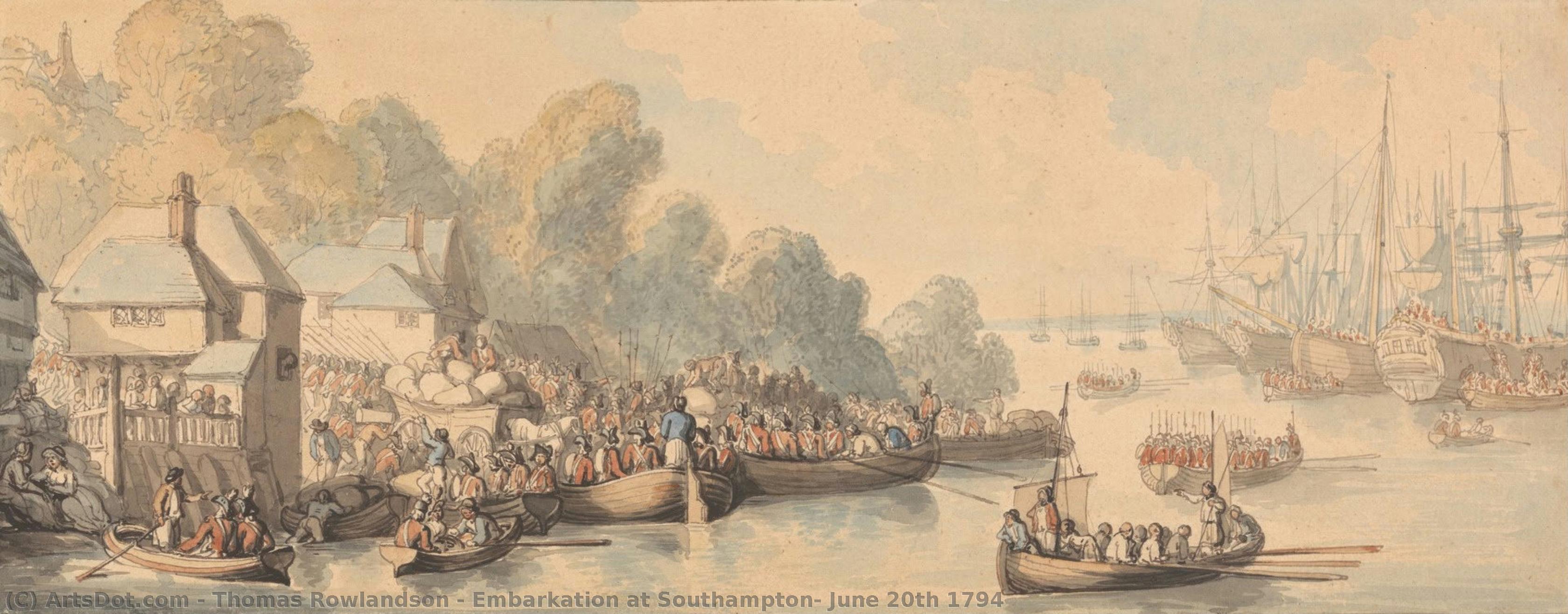 Tom Rowlandson - Embarkation at Southampton, June 20th 1794