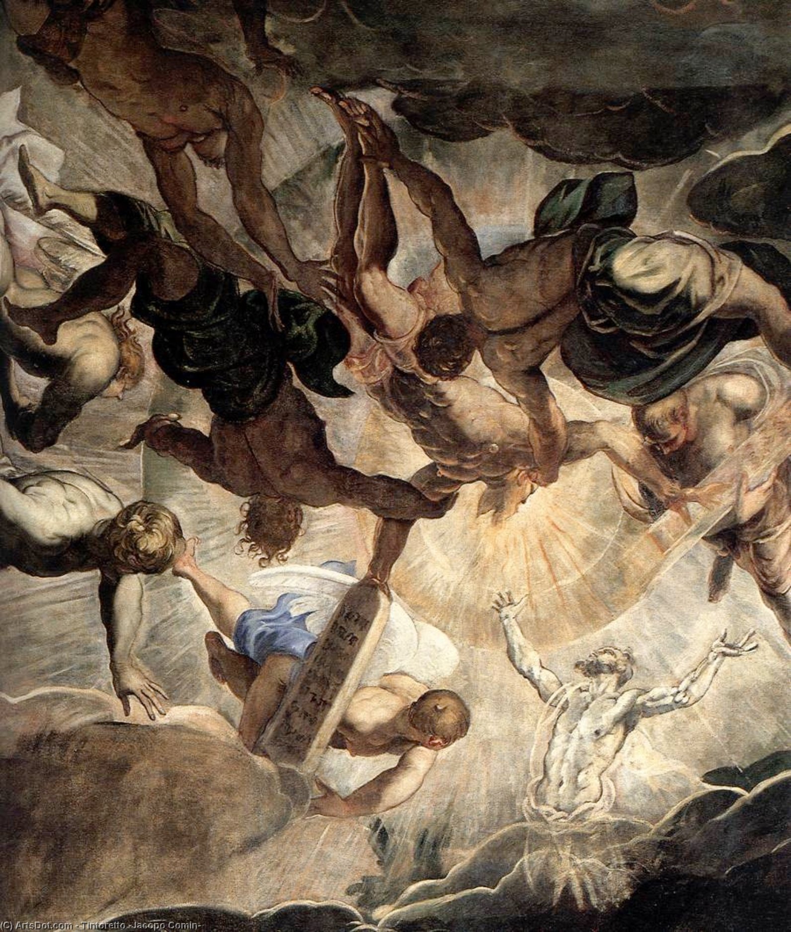Moses Receiving The Tables Of The Law — Tintoretto