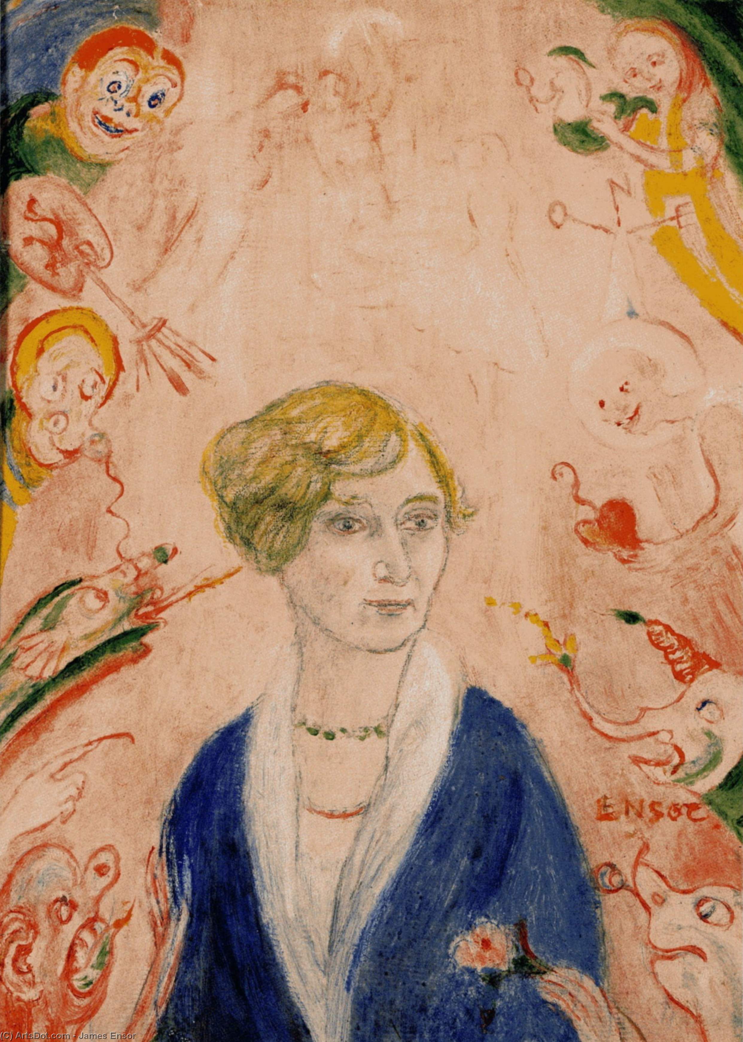 Portrait D' Augusta Boogaerts — James Ensor