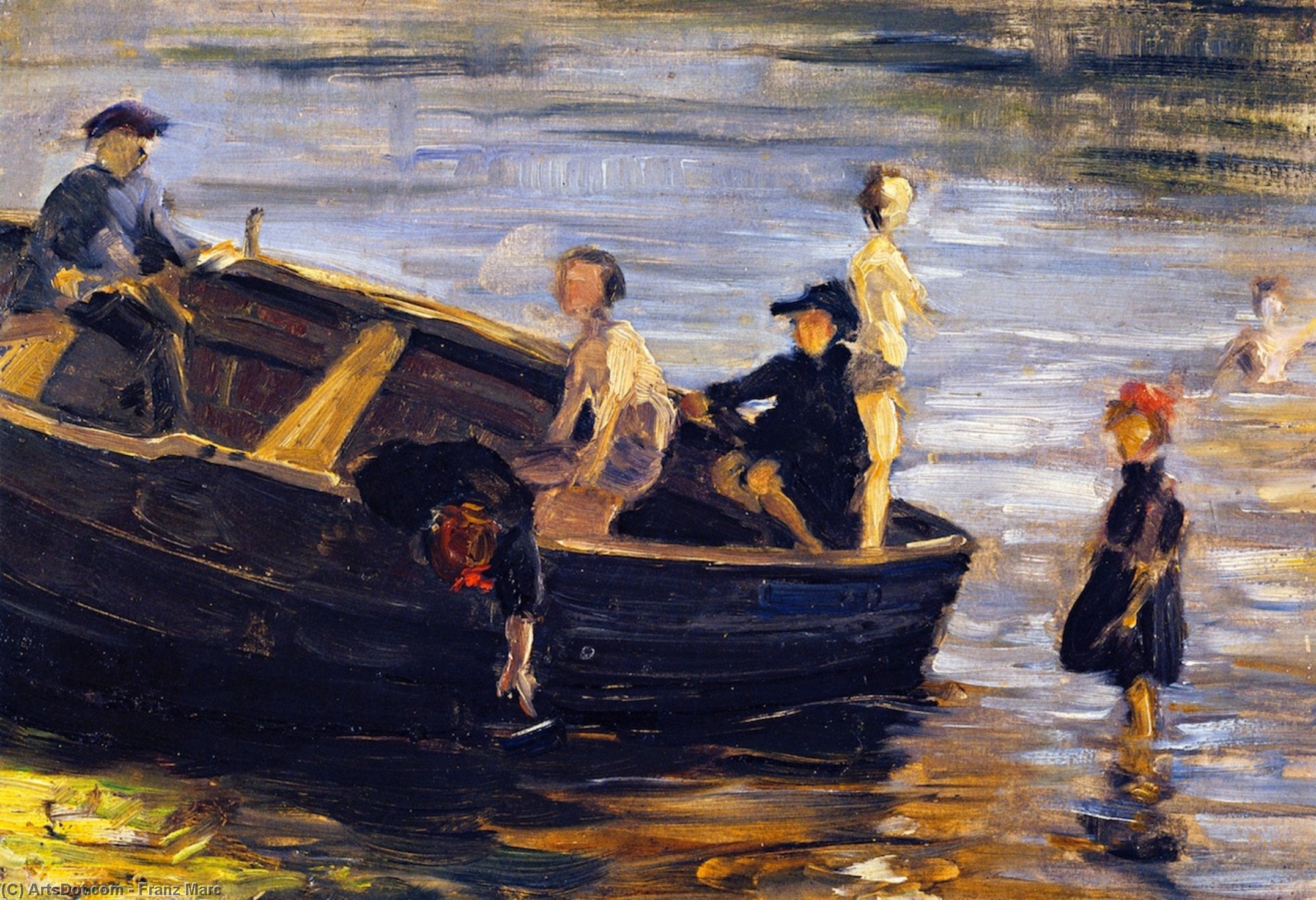 Kinder Auf Einem Boot — Franz Marc