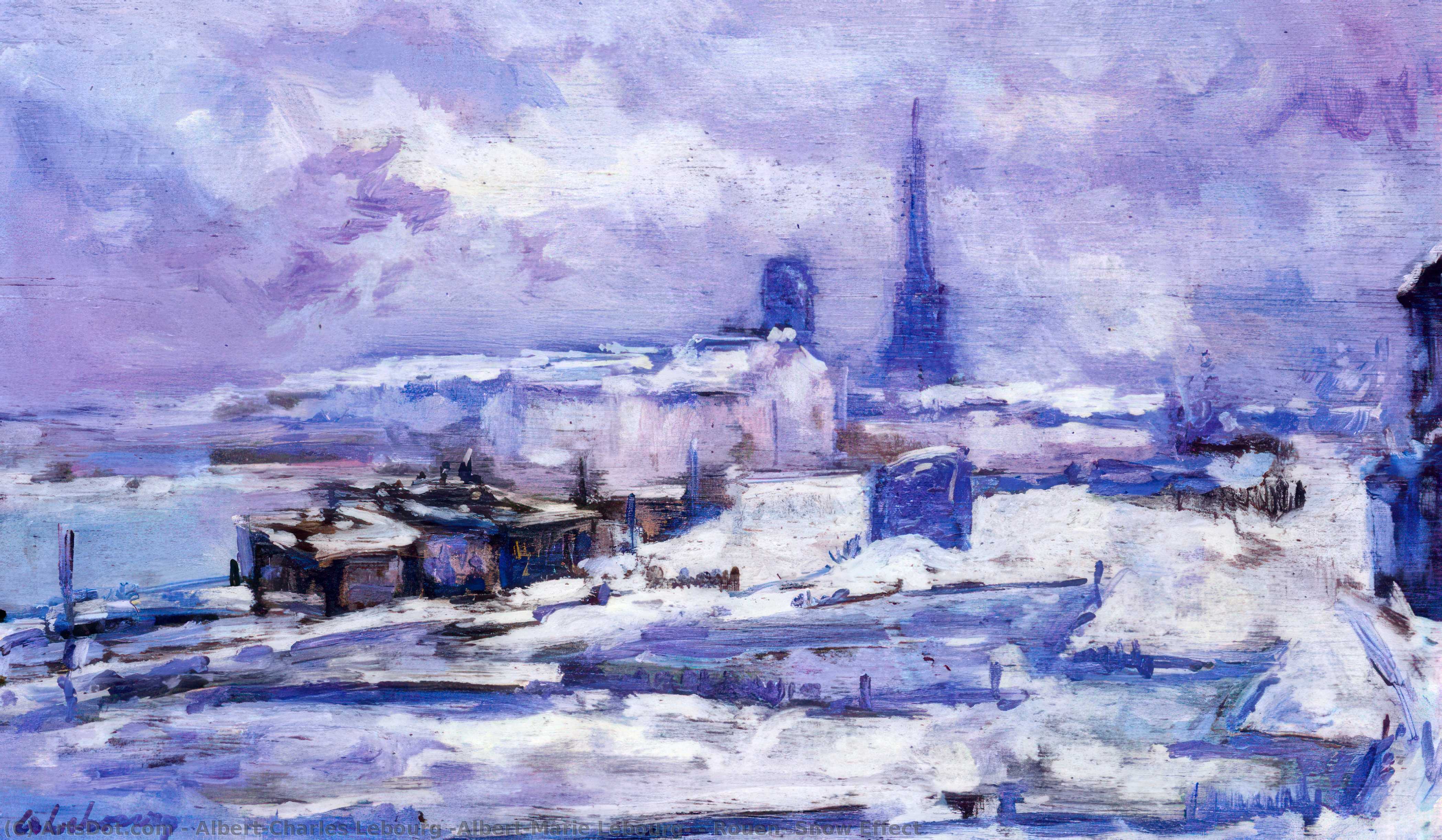 阿尔贝·夏尔·勒布尔 (Ā'Ěrbèi·Xià'Ěr·Lèbù'Ěr) - 鲁昂，雪景