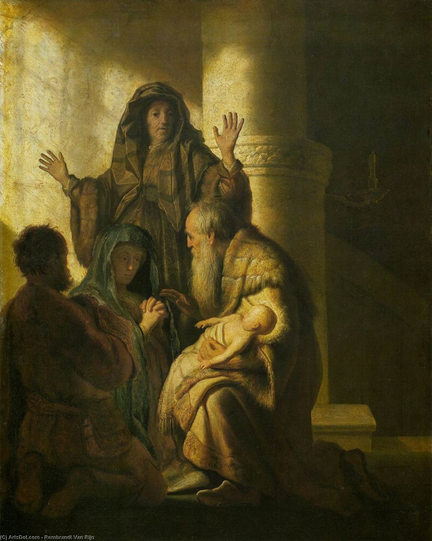 Simeon A Anna Rozpoznają Jezusa W Obrazie Rembrandt Van Rijna — Rembrandt Van Rijn