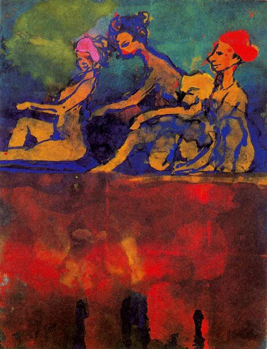 Scene With Four Figures — Emil Nolde