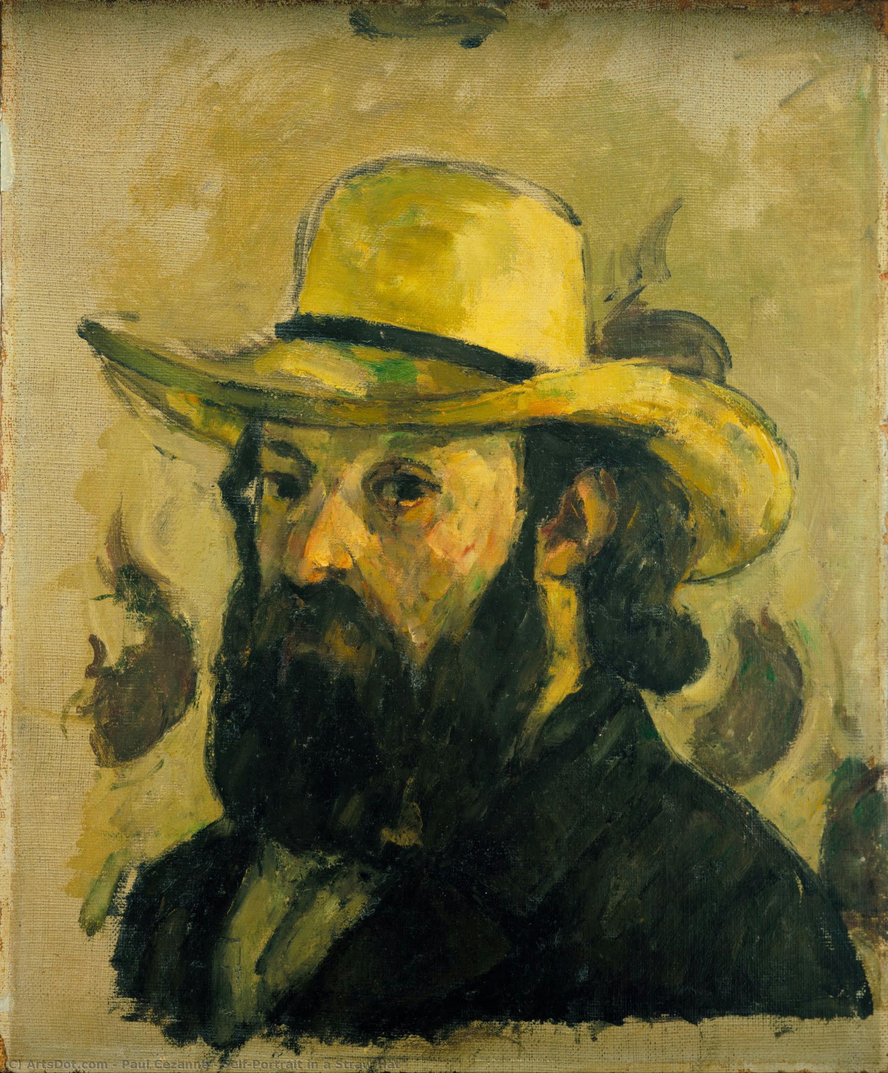 Paul Cézanne - Selvportrett i hatt