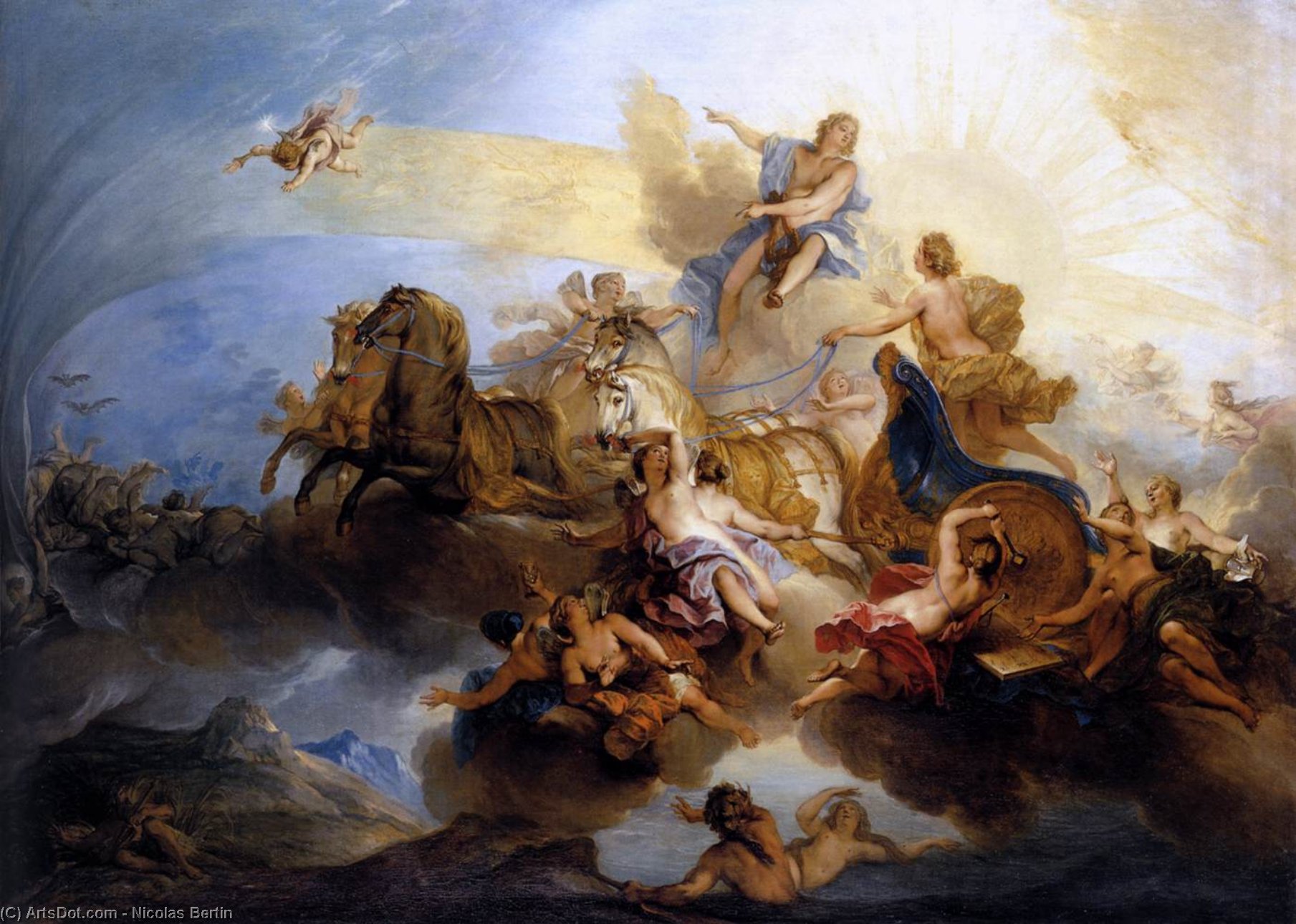 Faethon På Apollos Vogn — Nicolas Bertin