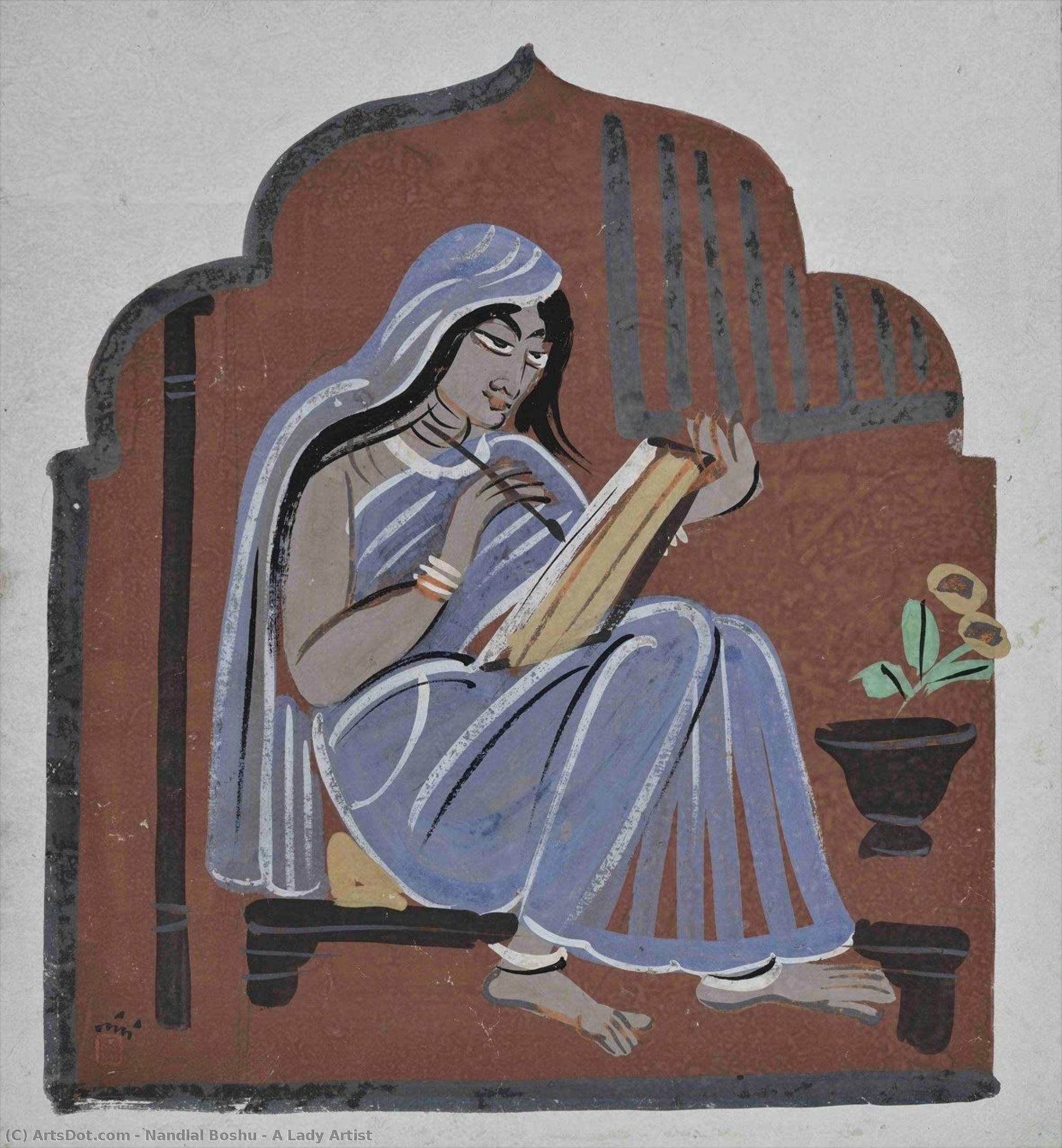 Nandalal Bose - A Lady Artist