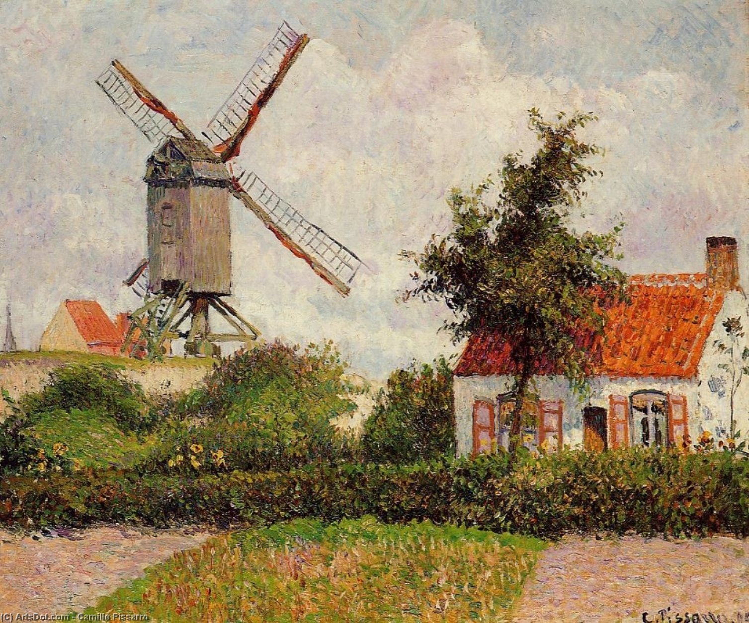 Windmill At Knocke, Belgium — Camille Pissarro