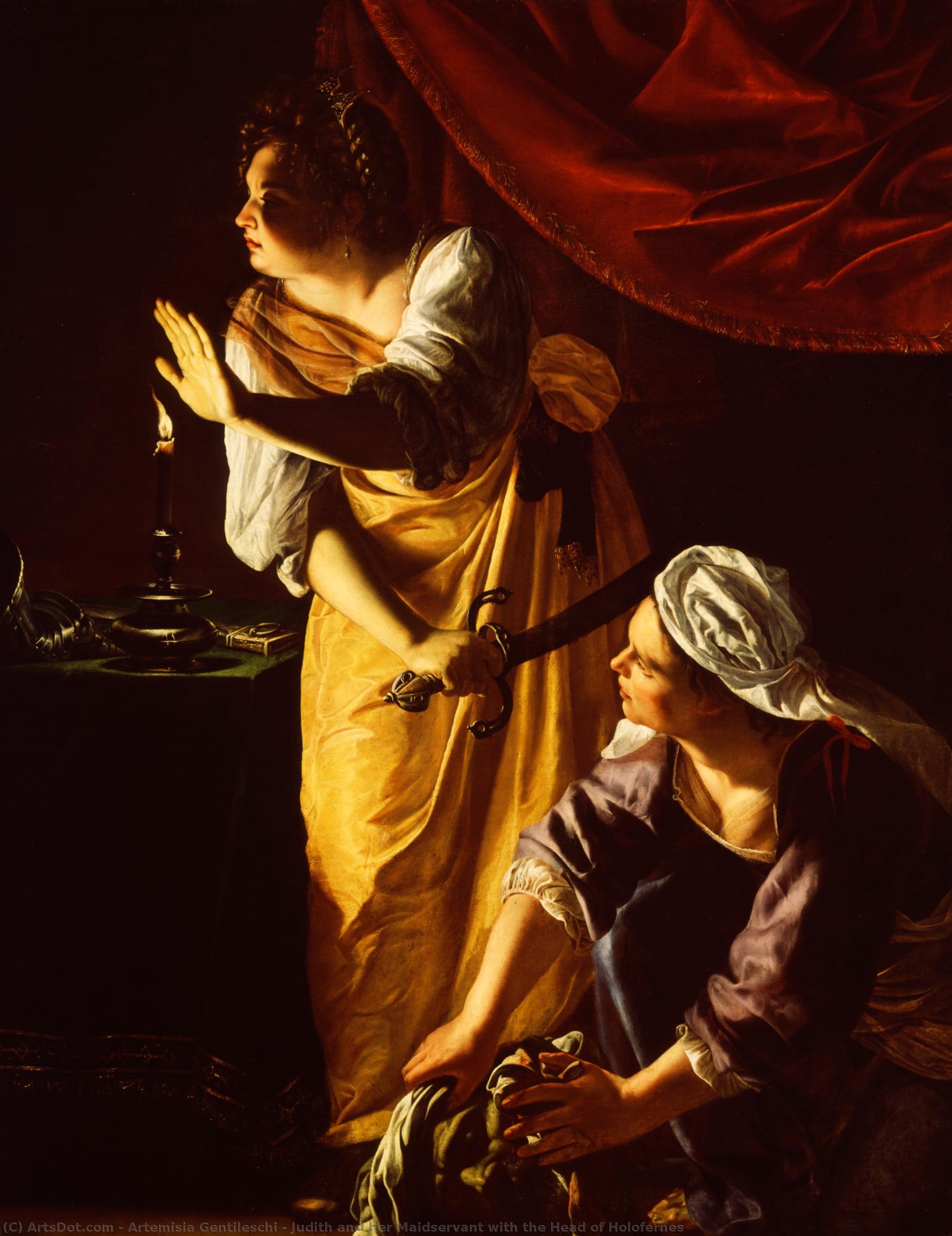 Judith Und Ihre Maidservant Mit Dem Kopf Des Holofernes — Artemisia Gentileschi