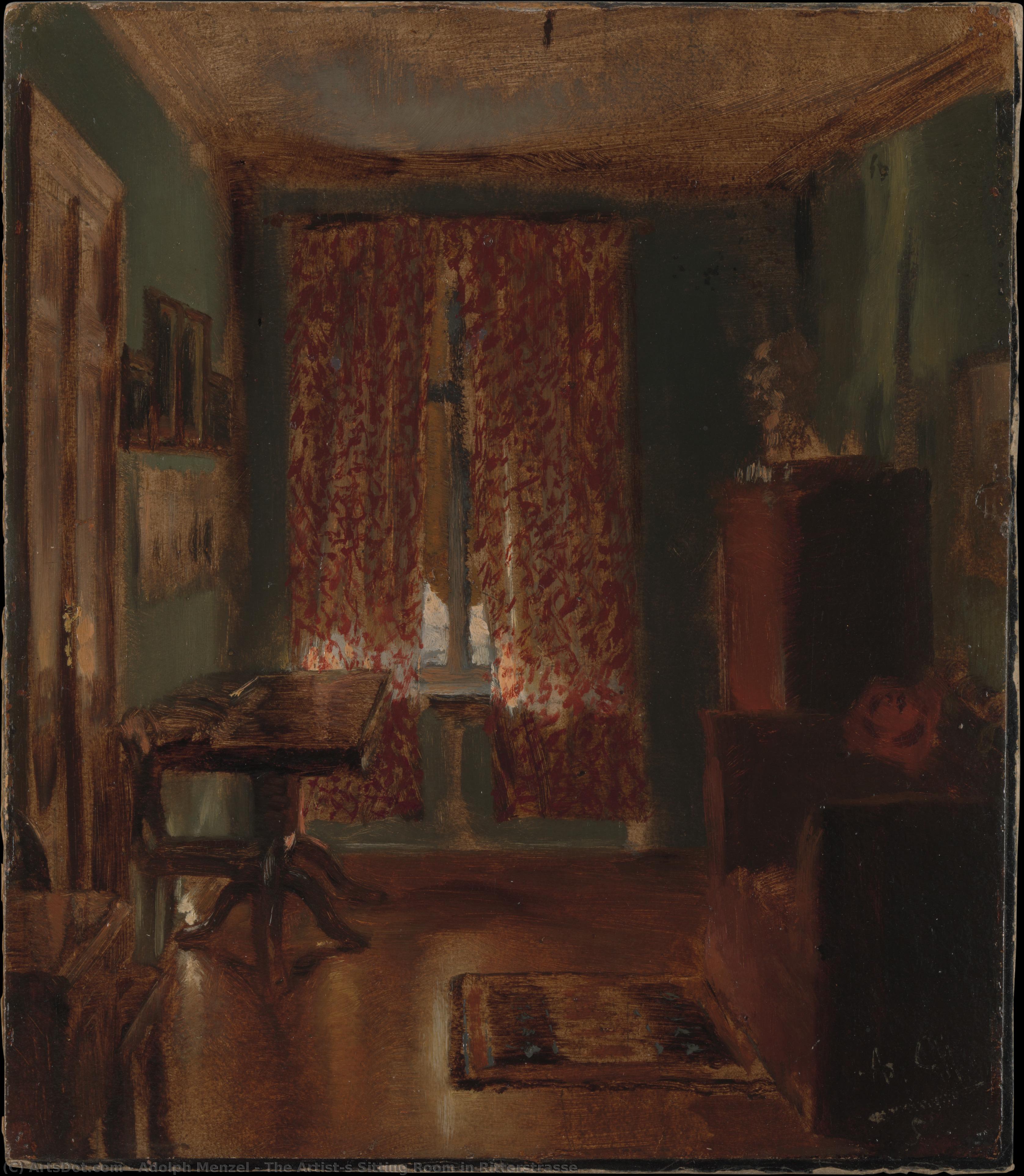 The Artist's Sitting Room In Ritterstrasse — Adolph Menzel