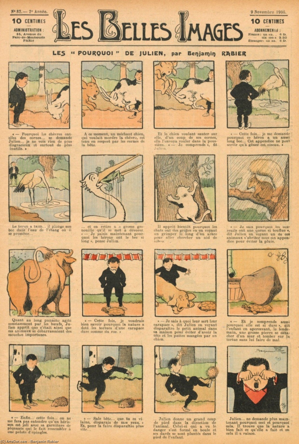 Couverture Des Belles Images — Benjamin Rabier