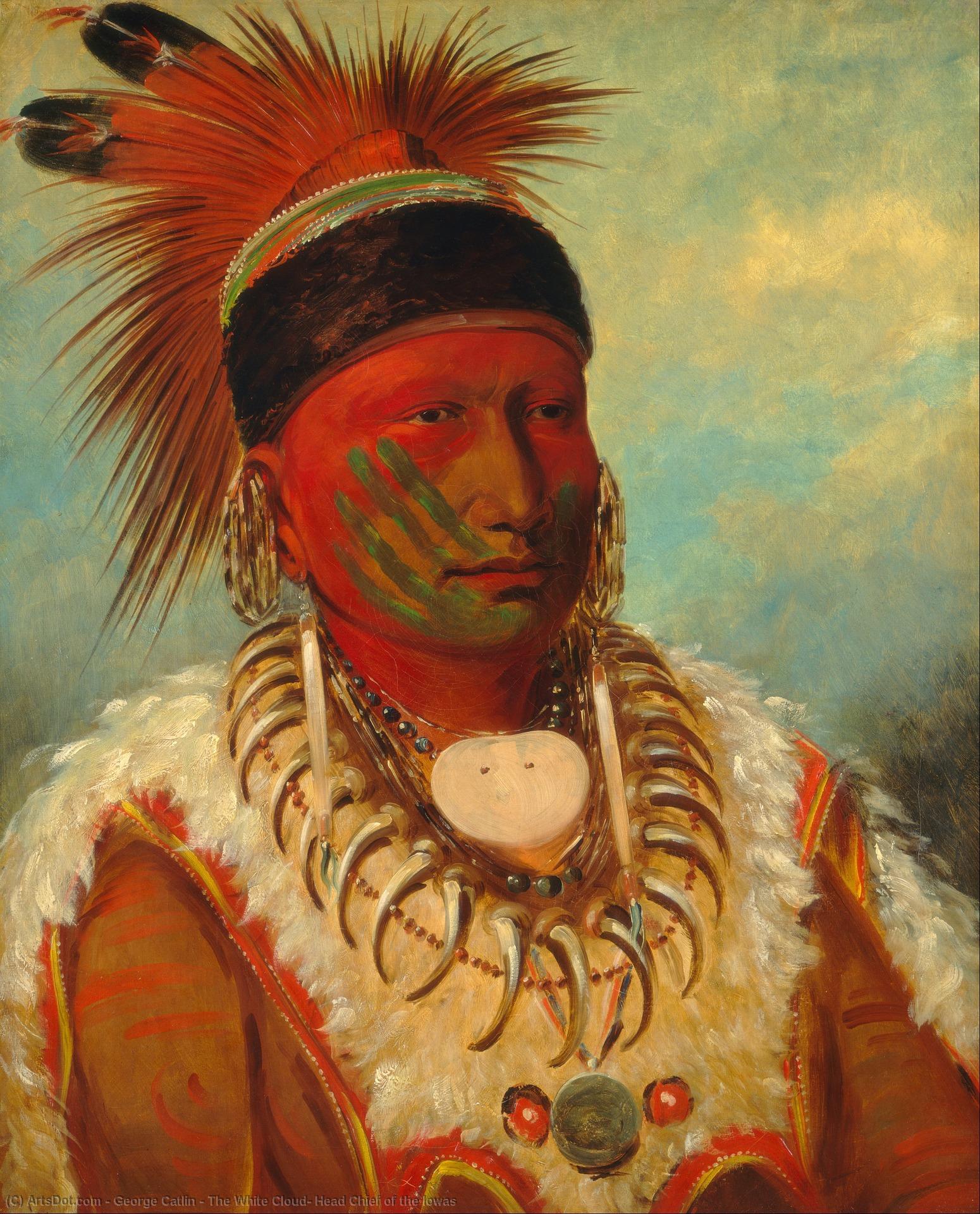 George Catlin - La Nuvolastra, Capo degli Iowa