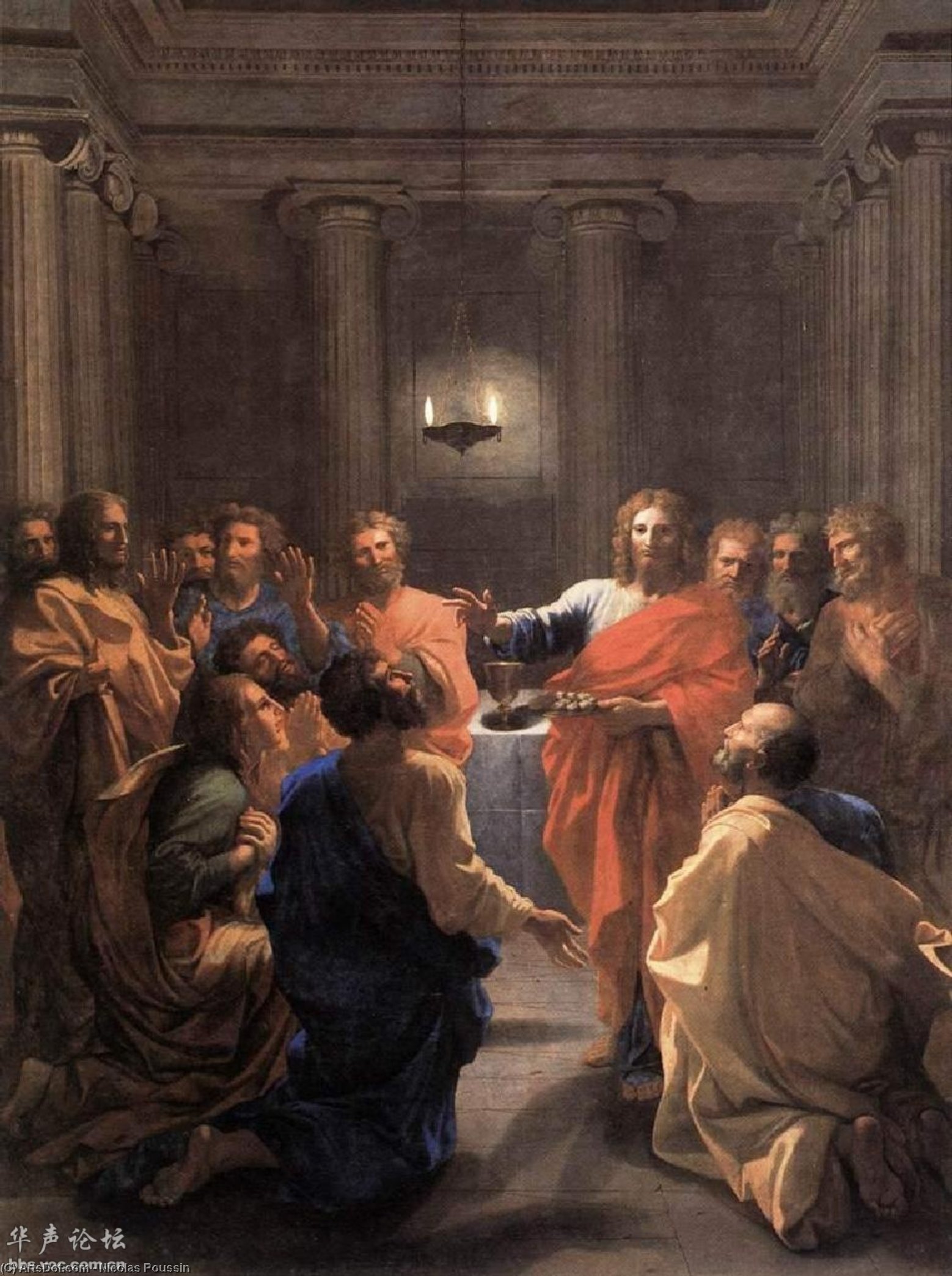 Nikolás Poussin - Instituce eucharistie