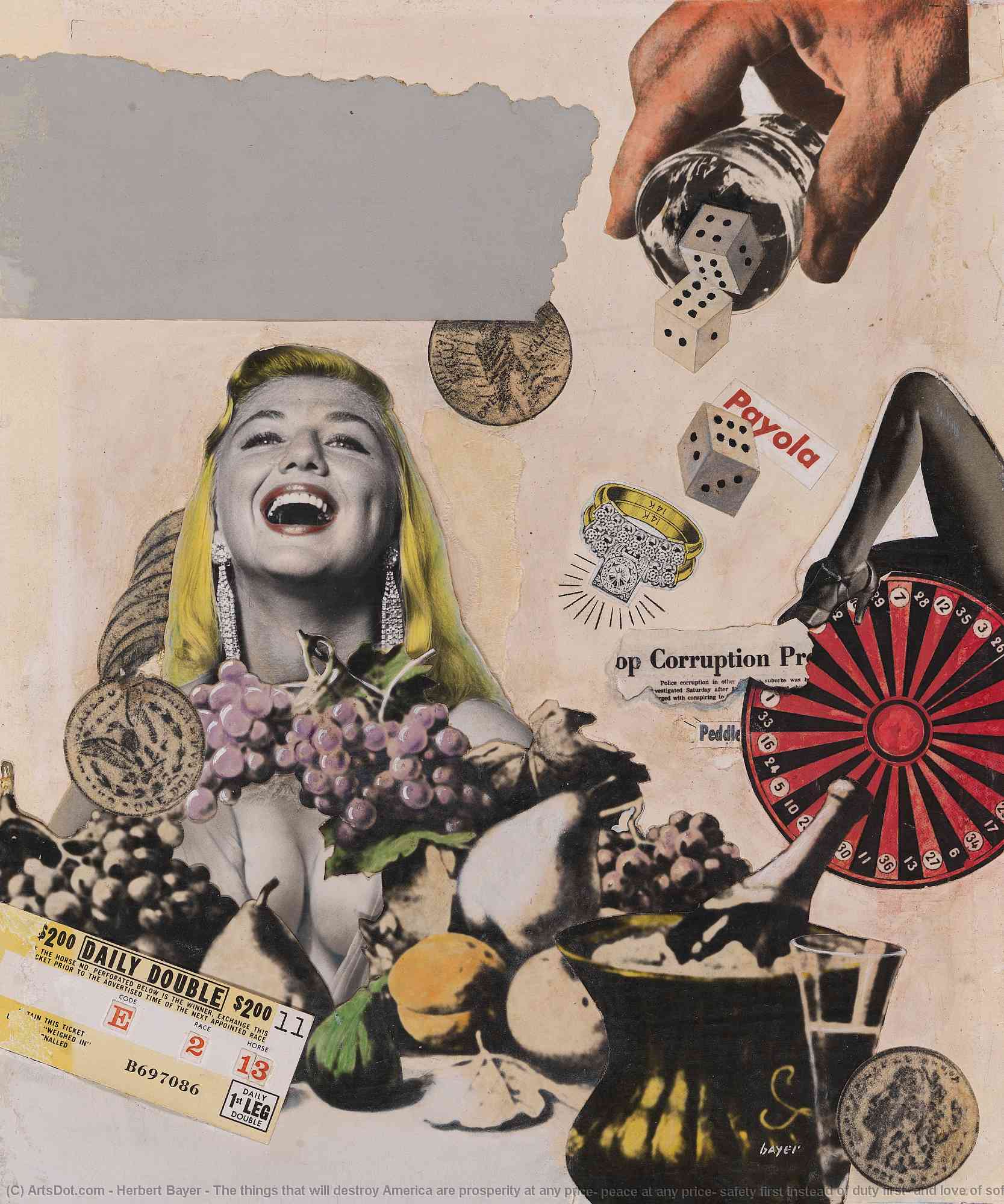 The Things That Will Destroy America Are Prosperity At Any Price, Peace At Any Price, Safety First Instead Of Duty First, And Love Of Soft Living And The Get Rich Quick Theory Of Life. Theodore Roosevelt. From The Series Great Ideas Of Western Man — Herbert Bayer