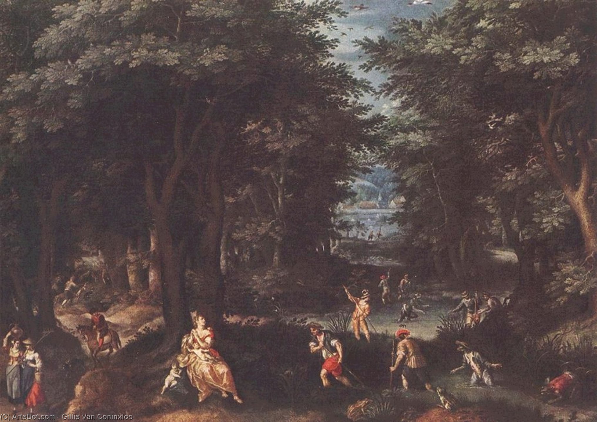 Landscape With Leto And Peasants Of Lykia — Gillis Van Coninxloo